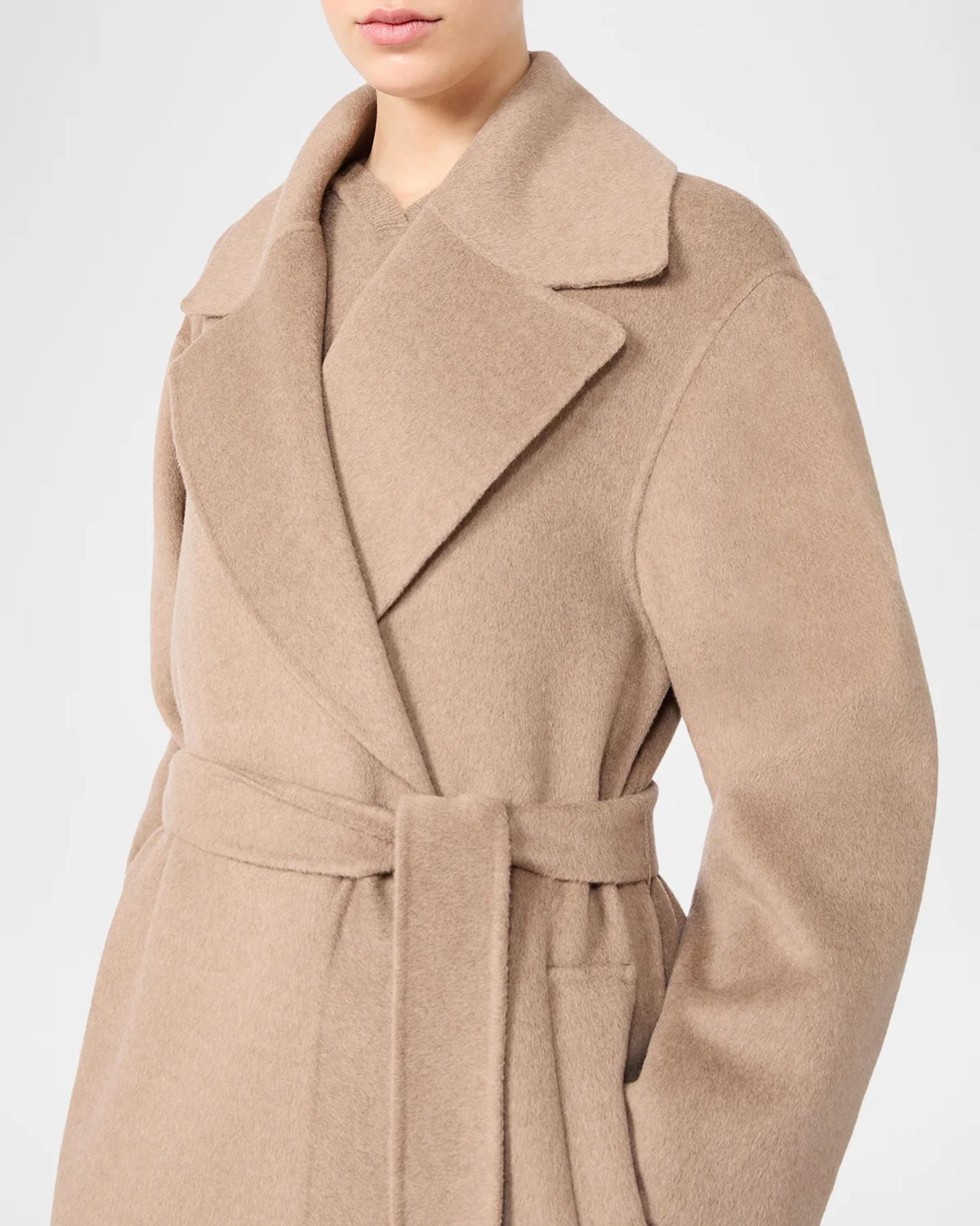 ③ マルチャミーフワロス　プリズマ Max Mara Carisma Wool-Cashmere Wrap Coat With Scarf | Neiman Marcus