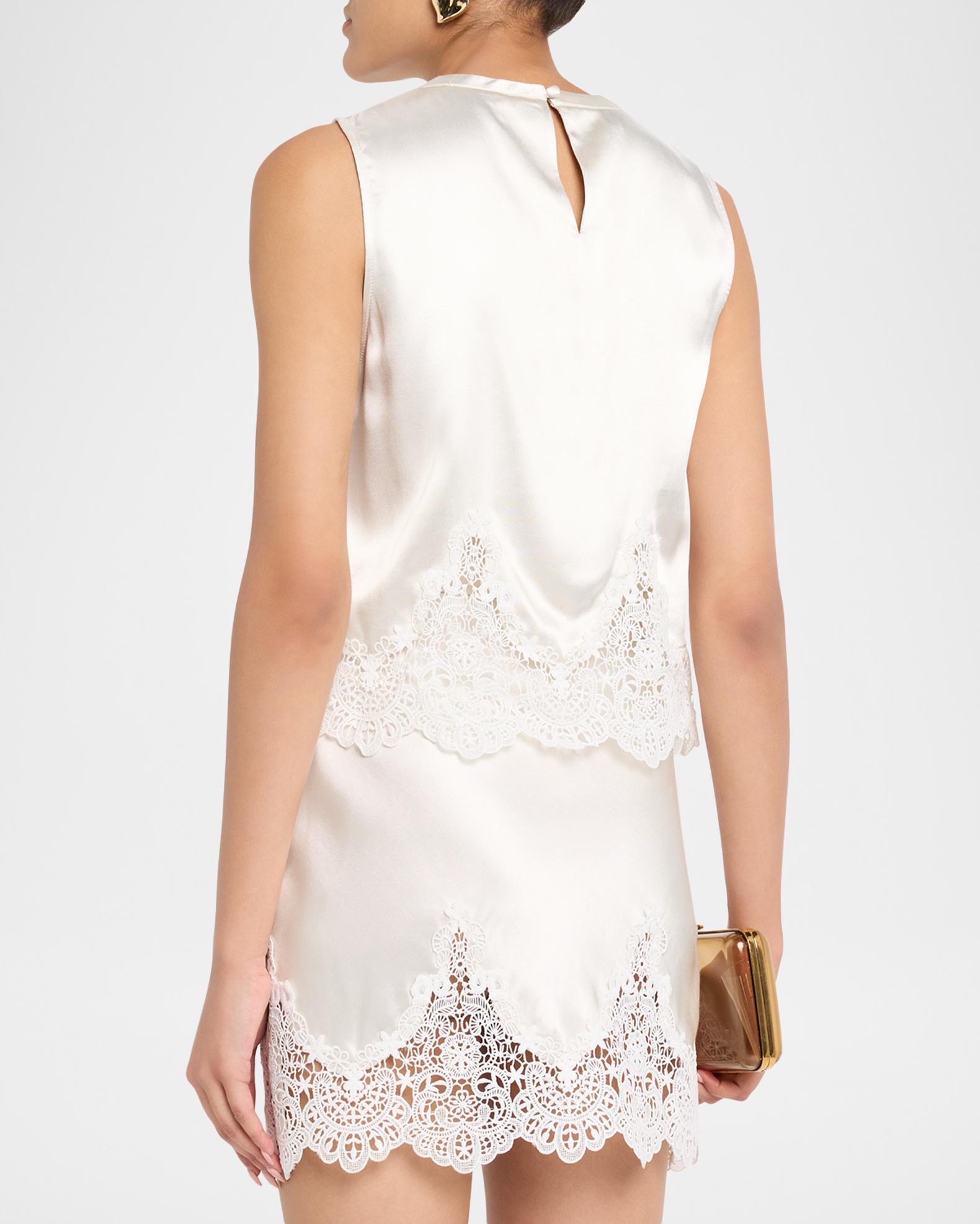 Generation Love Tegan Liquid Satin Lace Top | Neiman Marcus