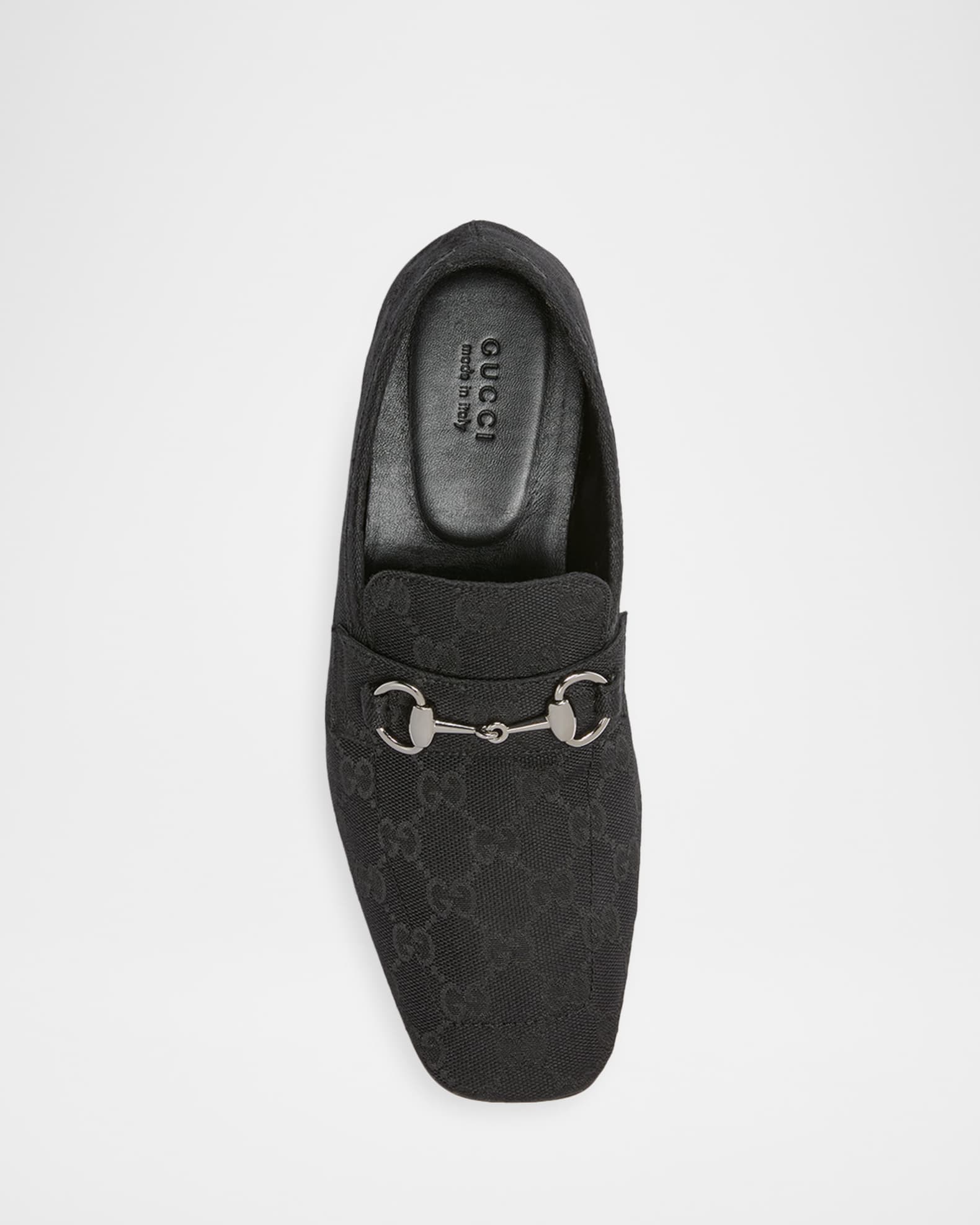 Gucci Ragazzo GG Canvas Loafers with Horsebit | Neiman Marcus