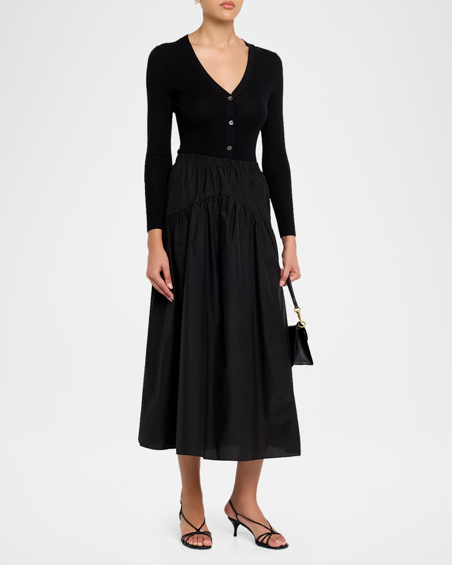 Theory Poplin Circle Skirt | Neiman Marcus
