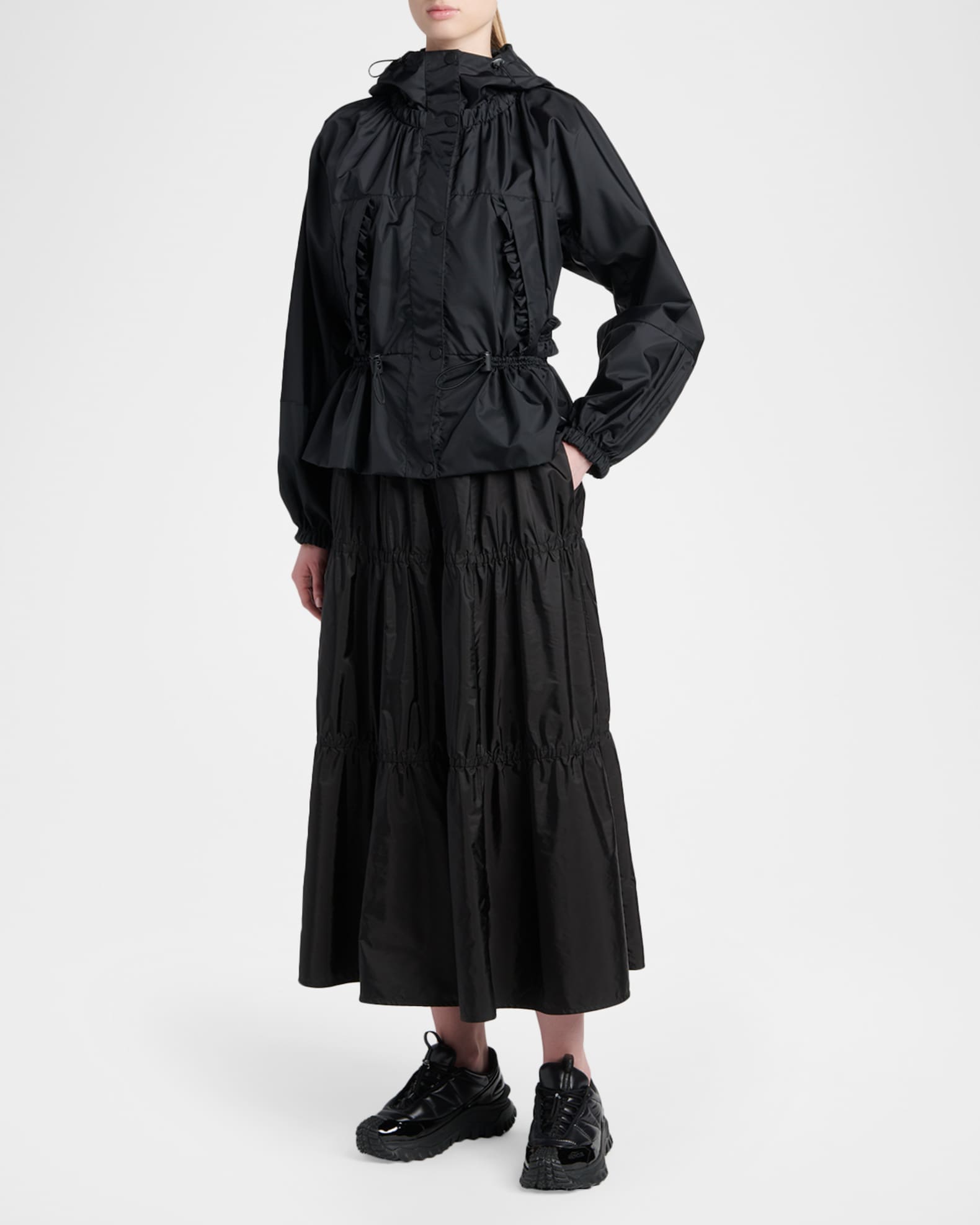 MONCLER BRUNEC ブリュネック　ブラック　サイズ１　美品　希少 Moncler Genius Imaginaire Canvas Short Parka | Neiman Marcus
