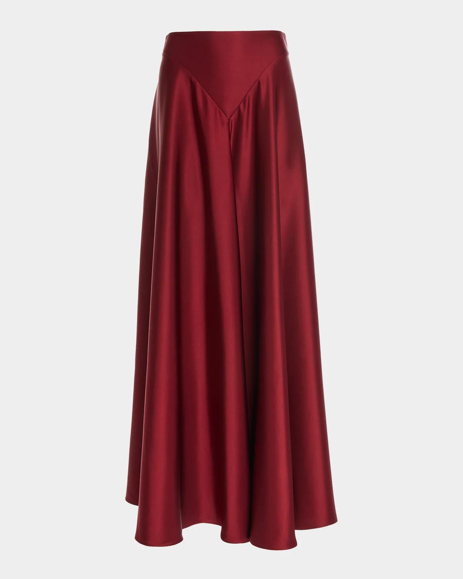 Altuzarra Ames V-Yoke Satin A-Line Maxi Skirt | Neiman Marcus