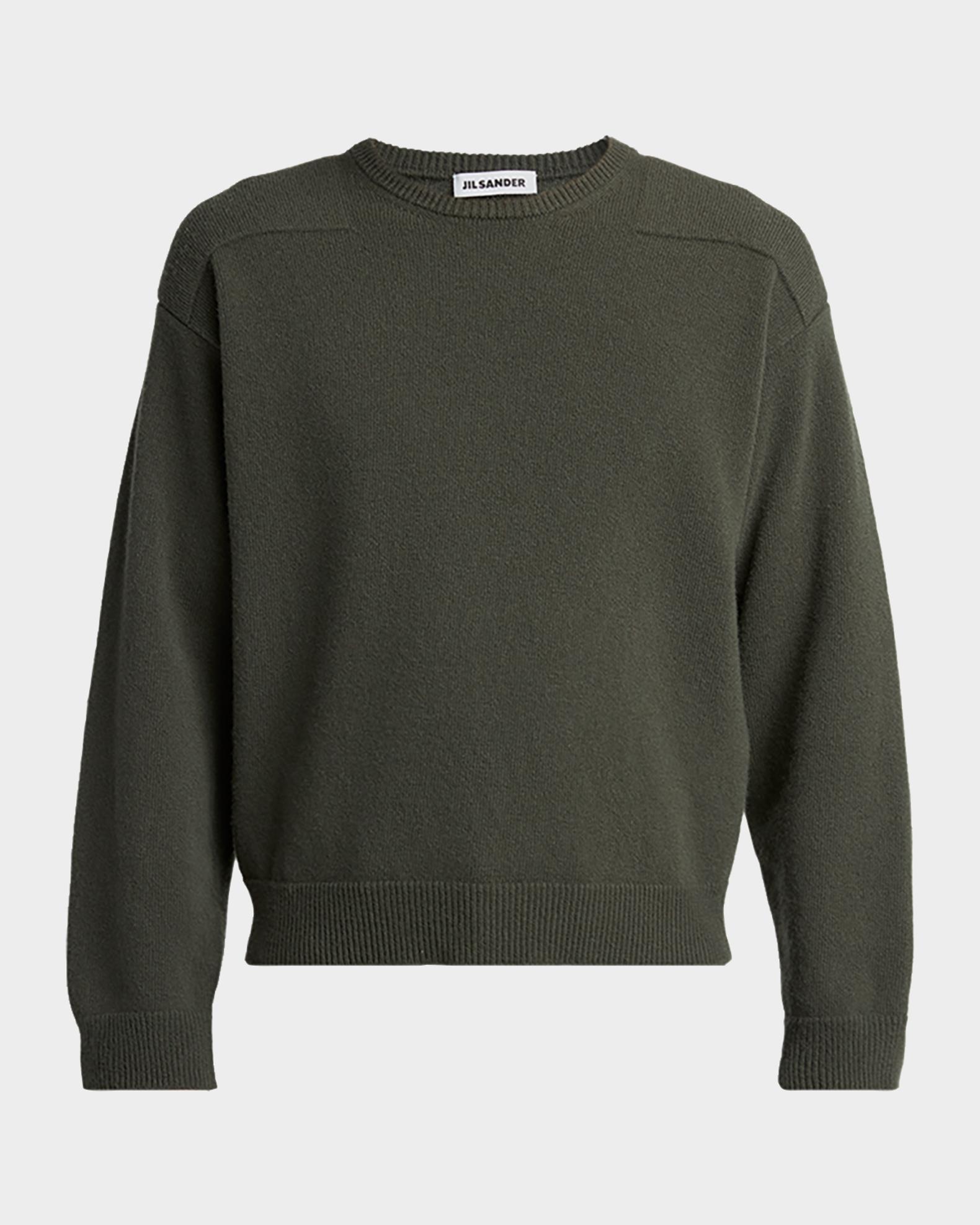 Jil Sander Men's Wool-Blend Crewneck Sweater | Neiman Marcus