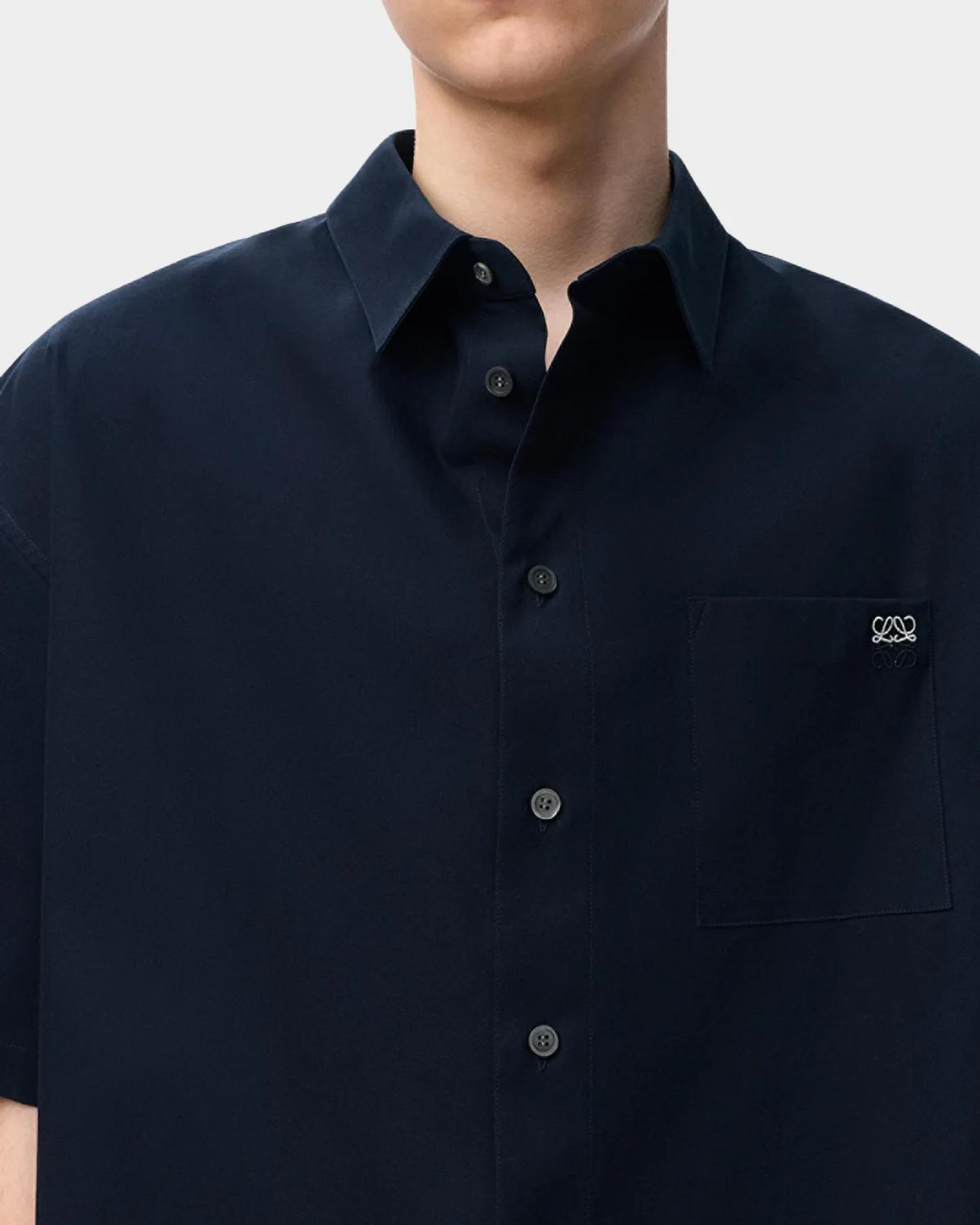 LOEWE Men's Short-Sleeve Heavy Cotton Button-Front Shirt | Neiman Marcus