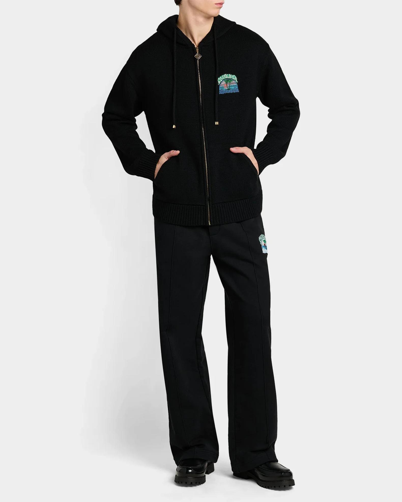 Casablanca Men's Cotton Tuck-Stitch Full-Zip Hoodie | Neiman Marcus