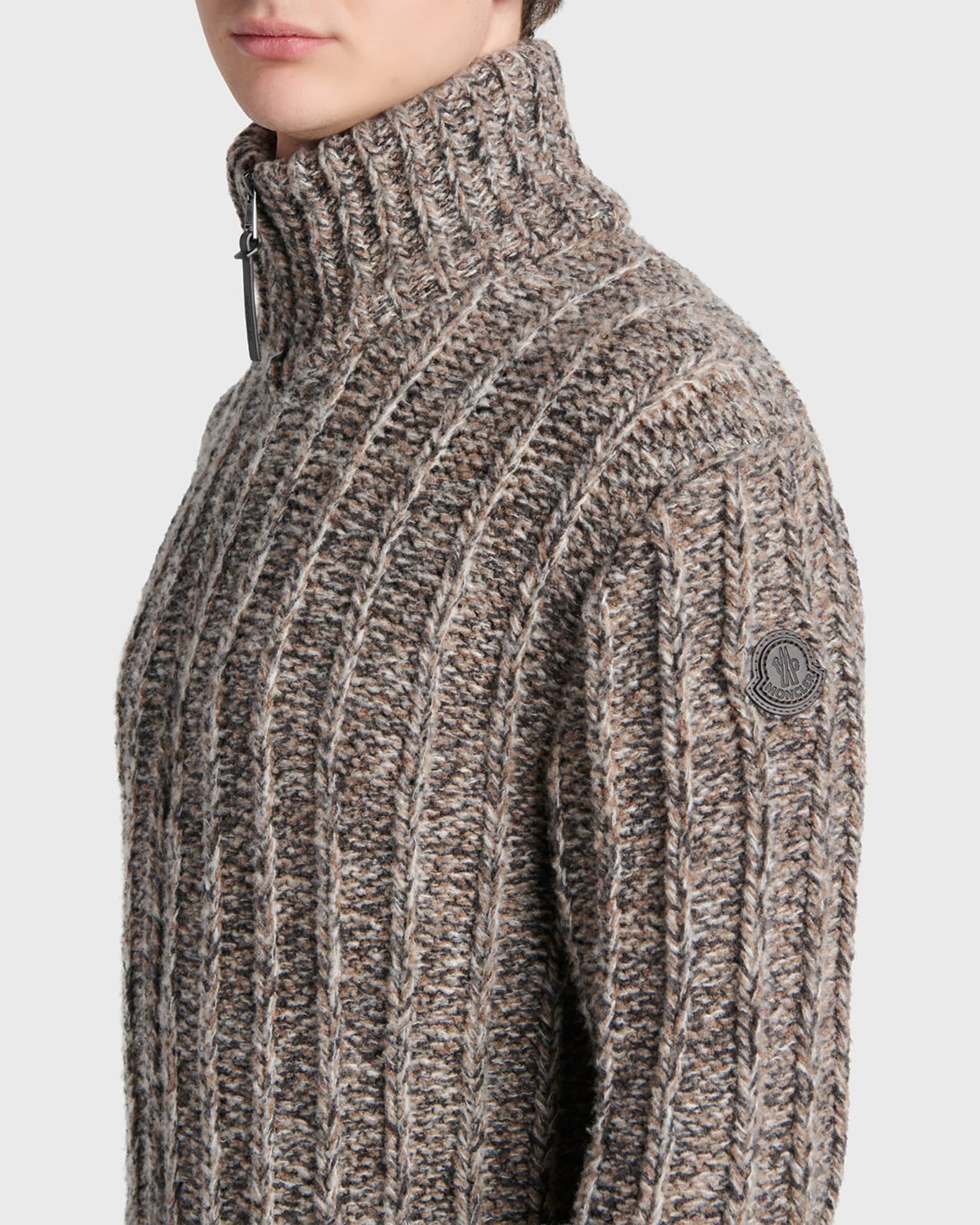 Moncler Men's Virgin Wool-Blend Cardigan | Neiman Marcus