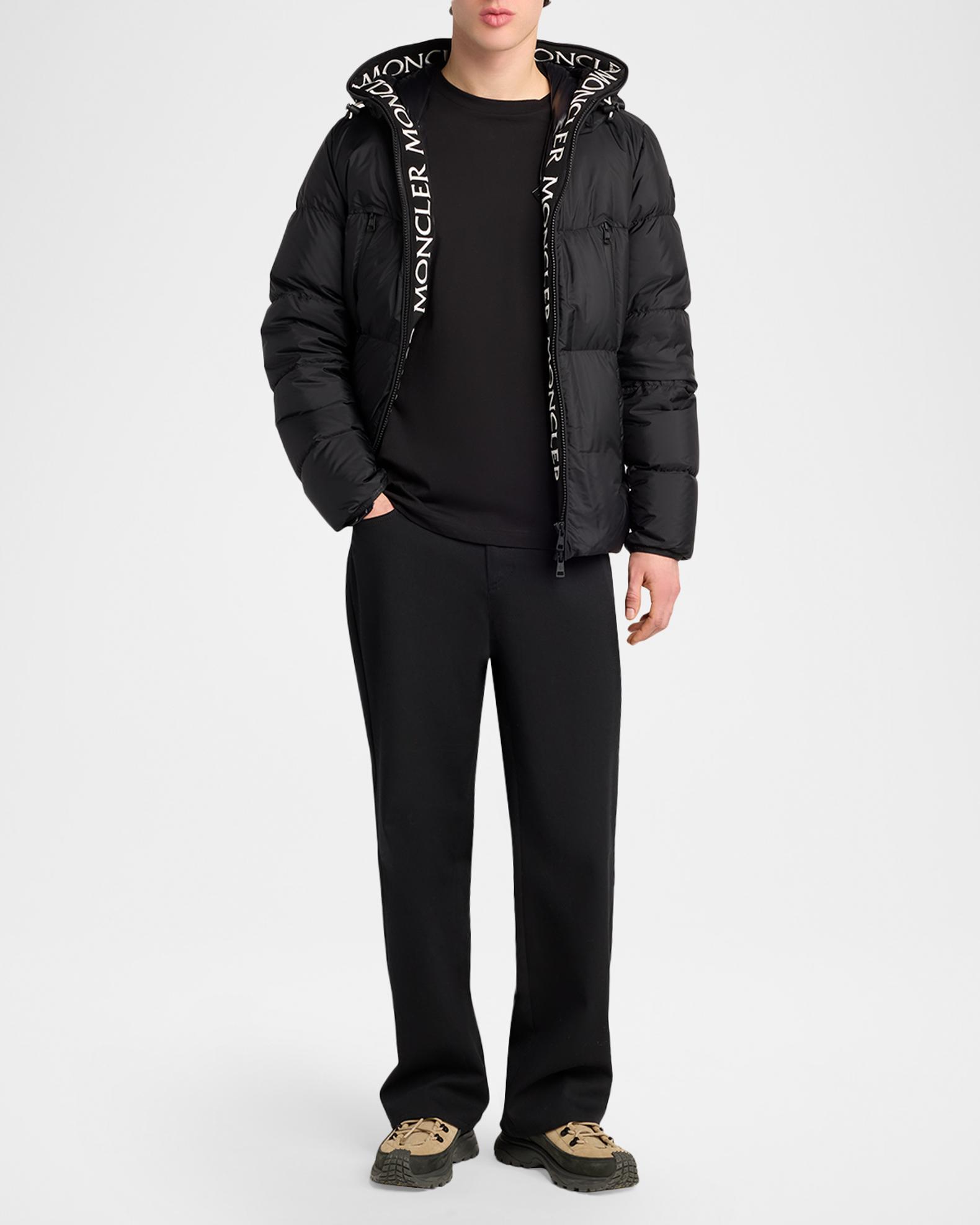 Moncler Men's Montcla Logo Hooded Down Jacket | Neiman Marcus
