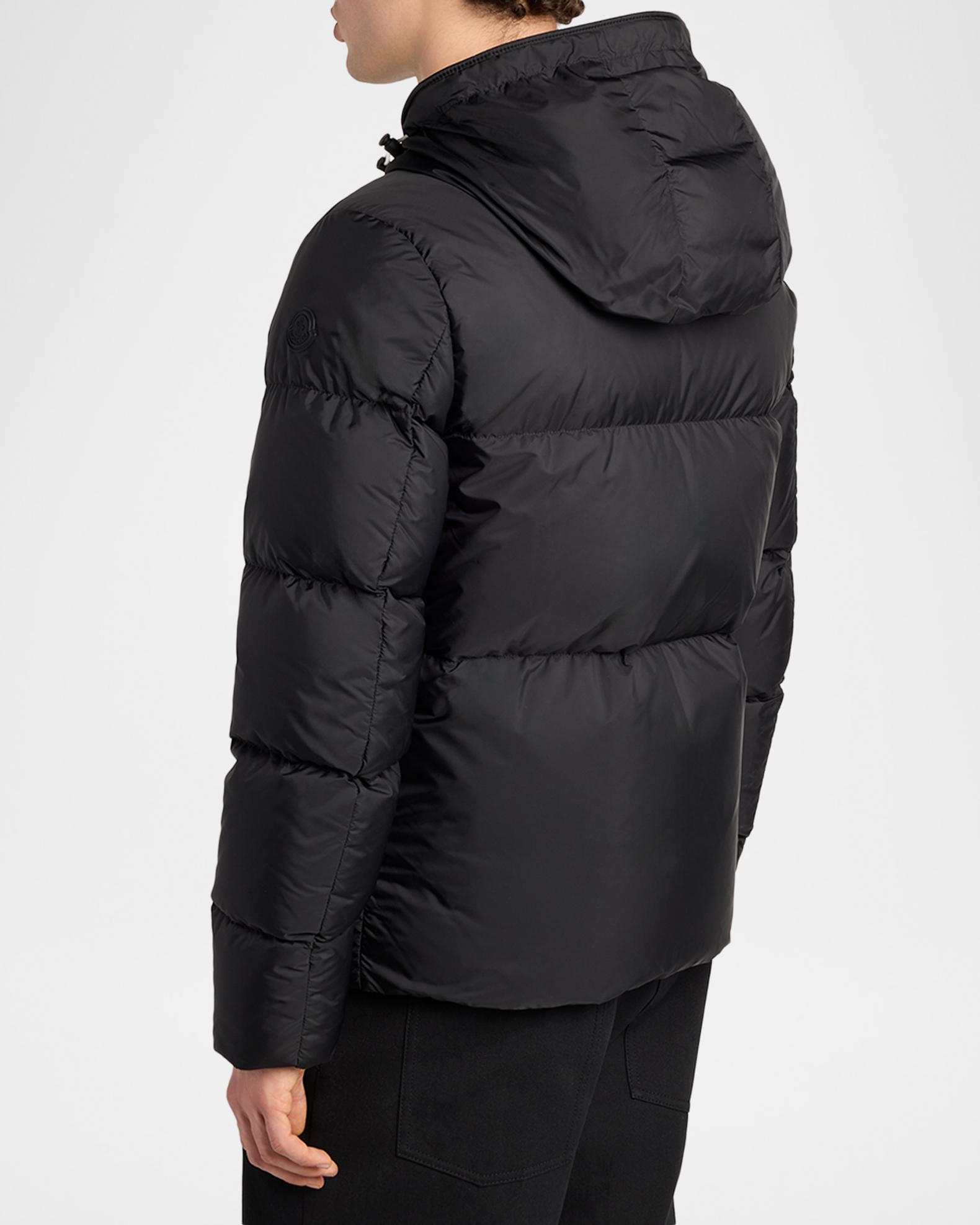 Moncler Men's Montcla Logo Hooded Down Jacket | Neiman Marcus