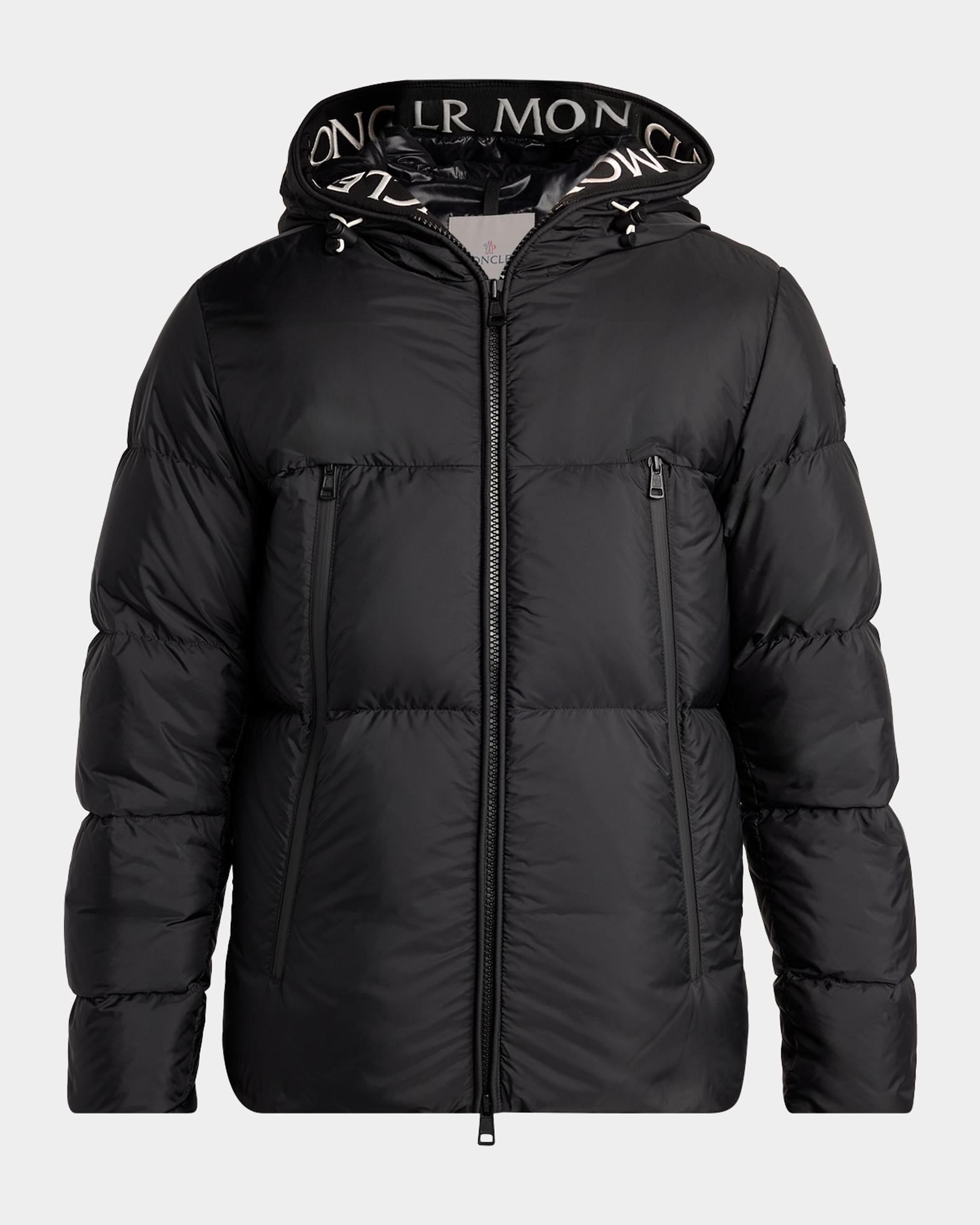Moncler Men's Montcla Logo Hooded Down Jacket | Neiman Marcus