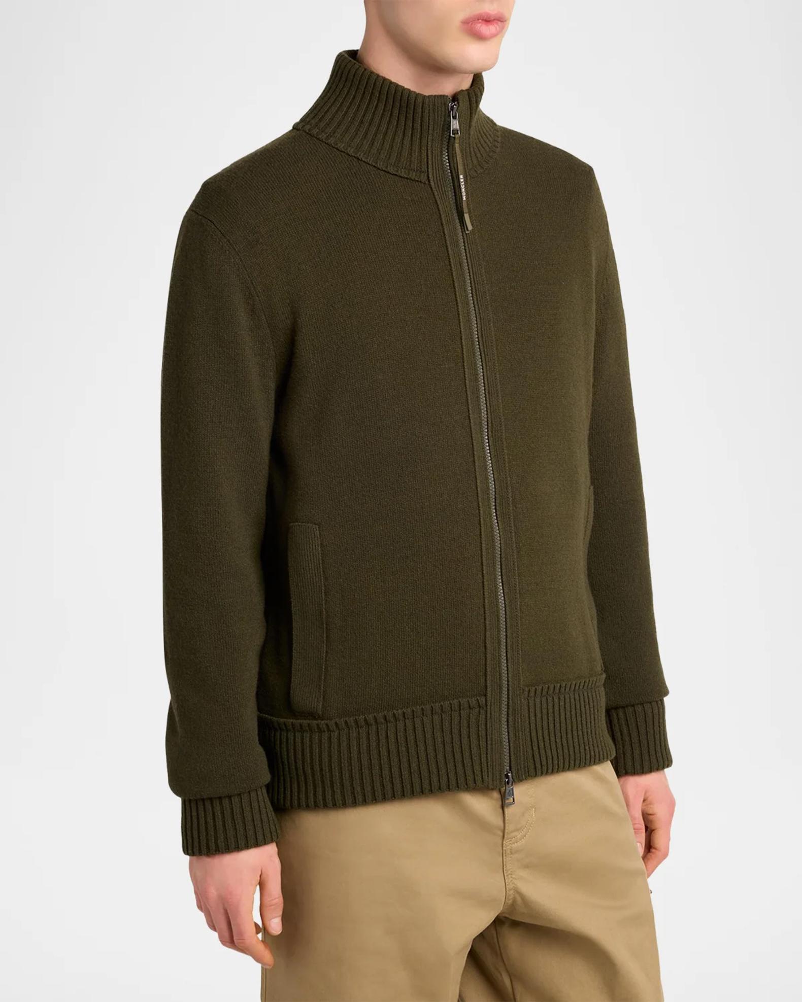 Moncler Grenoble Men's Wool and Cashmere Full-Zip Knit Cardigan