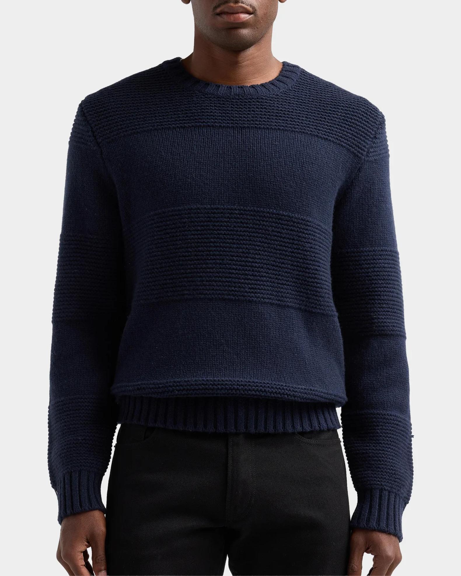 Vince Men's Garter Rugby Stripe Crewneck Sweater | Neiman Marcus
