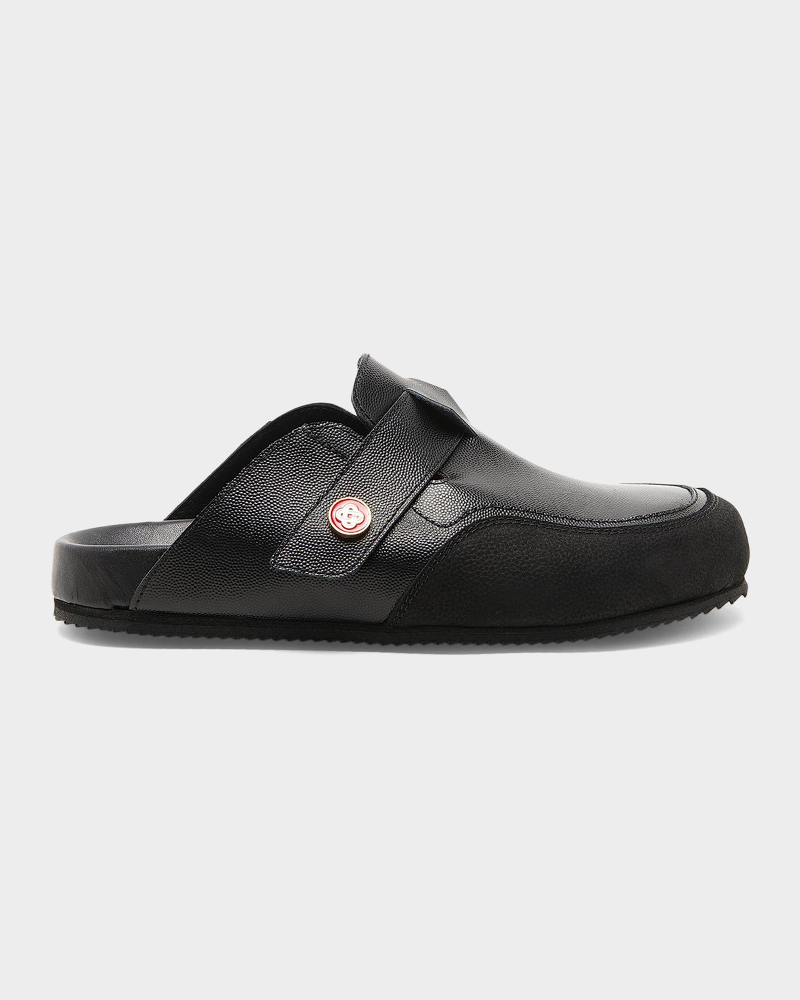 Casablanca Men's Outdoor Pebbled Leather Mules | Neiman Marcus