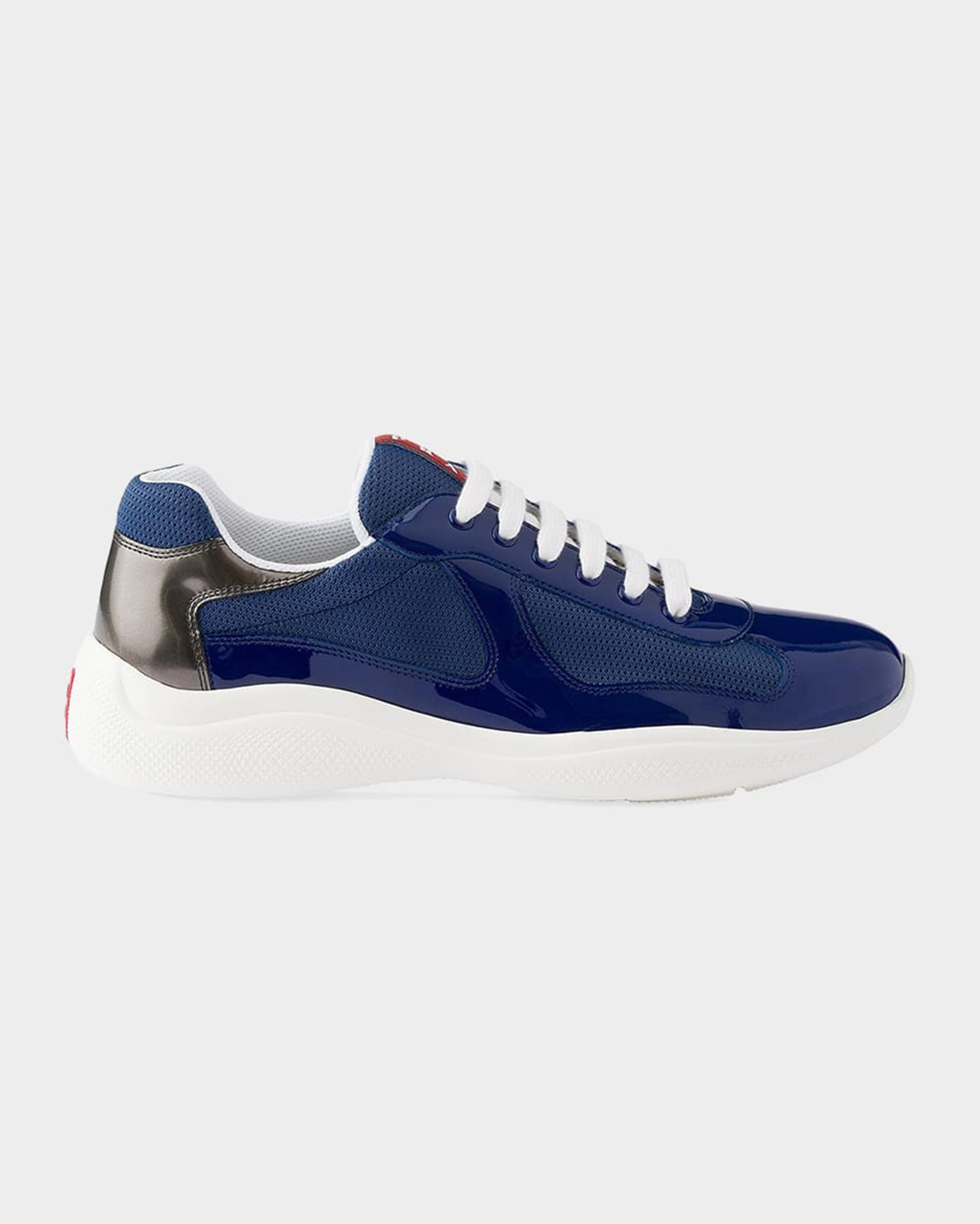 Prada Men's Patent Leather & Technical Fabric Prada America's Cup