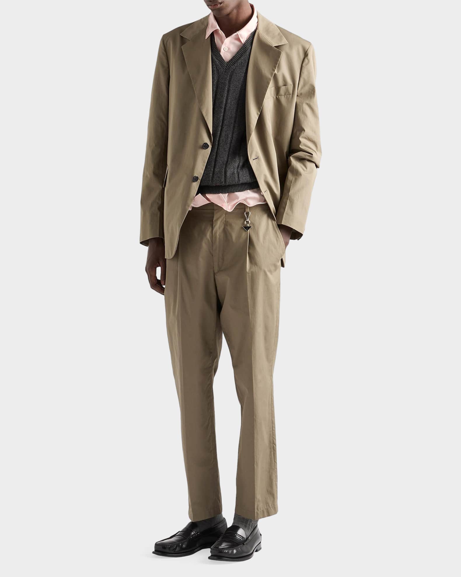 Prada Men's Cashmere V-Neck Vest | Neiman Marcus