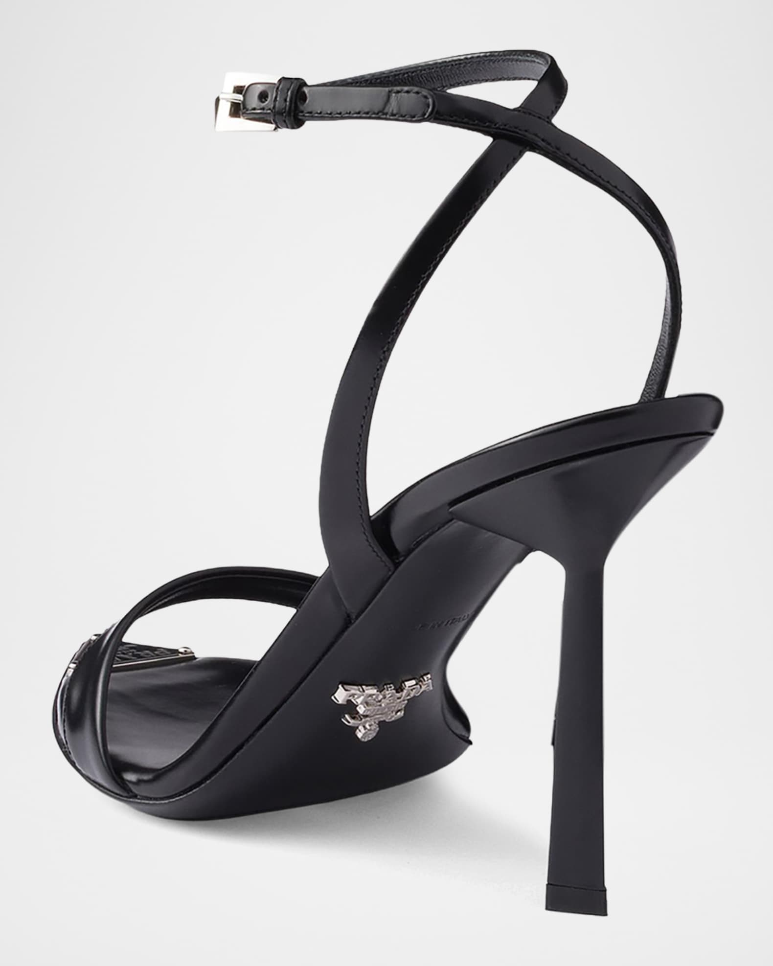 PRADA ガーメント Prada Brushed Leather Sandals | Neiman Marcus