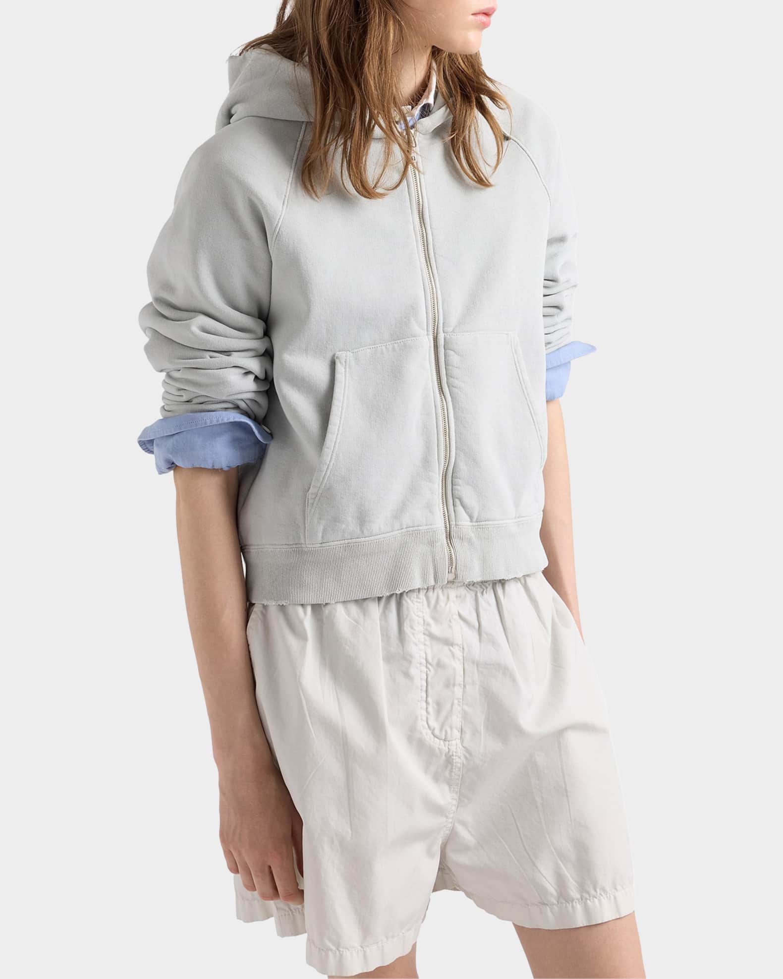 Prada Cotton Hoodie Jacket | Neiman Marcus