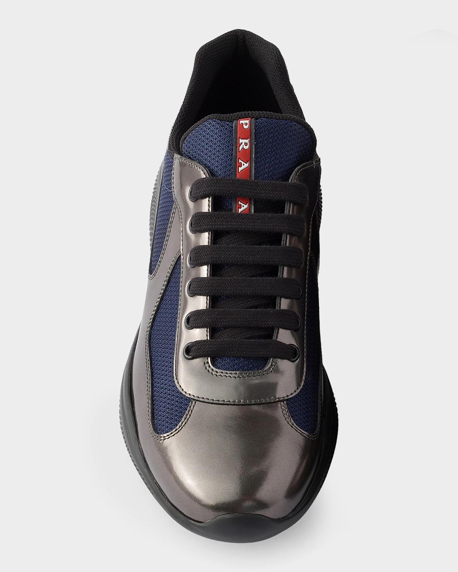 Prada Men's Prada America's Cup Metallic Leather & Bike Fabric