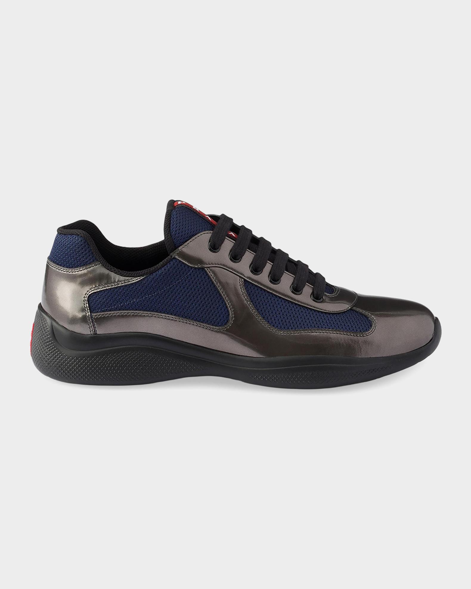 prada sport America's cup サイズ6 Prada Men's Prada America's Cup Metallic Leather & Bike Fabric