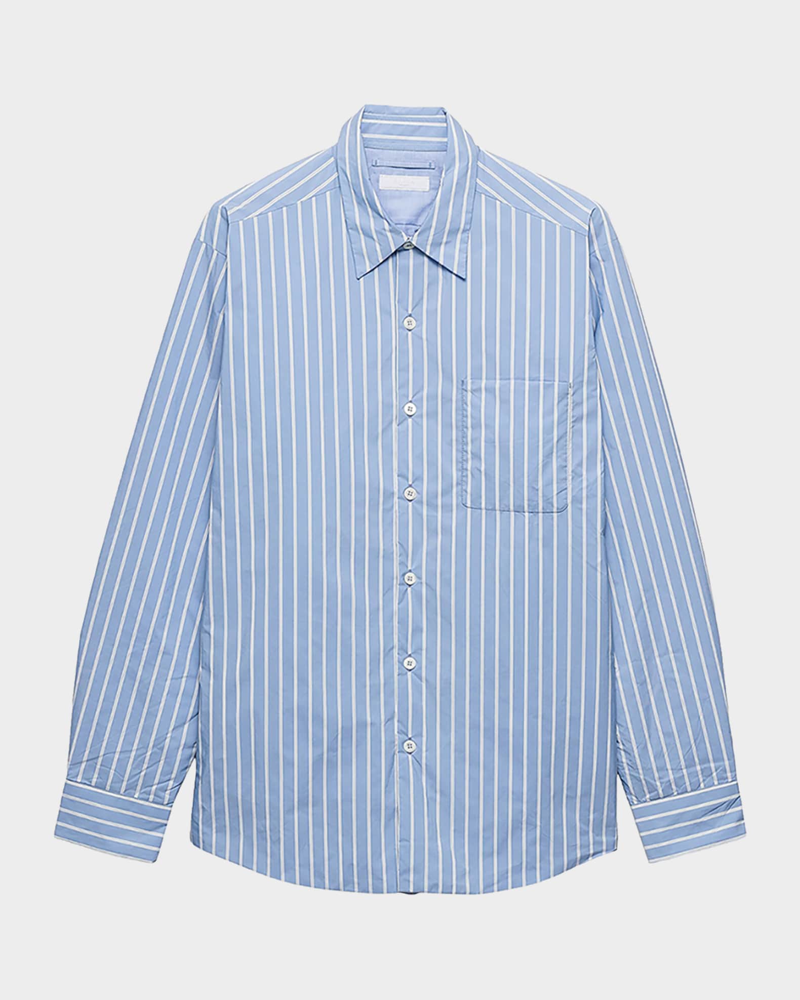 Prada Men's Re-Nylon Button-Front Shirt | Neiman Marcus