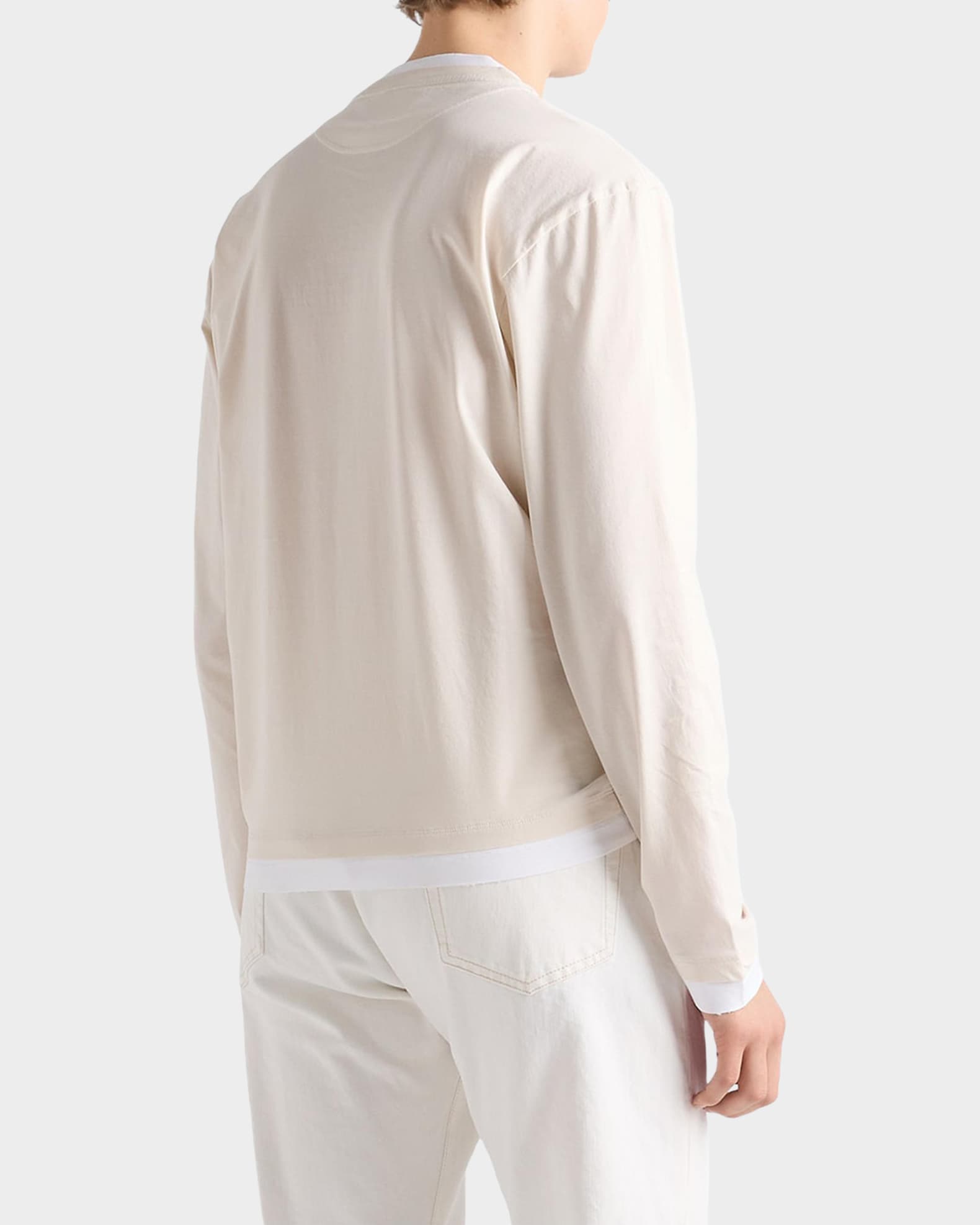 Prada Men's Long-Sleeved Cotton T-Shirt | Neiman Marcus
