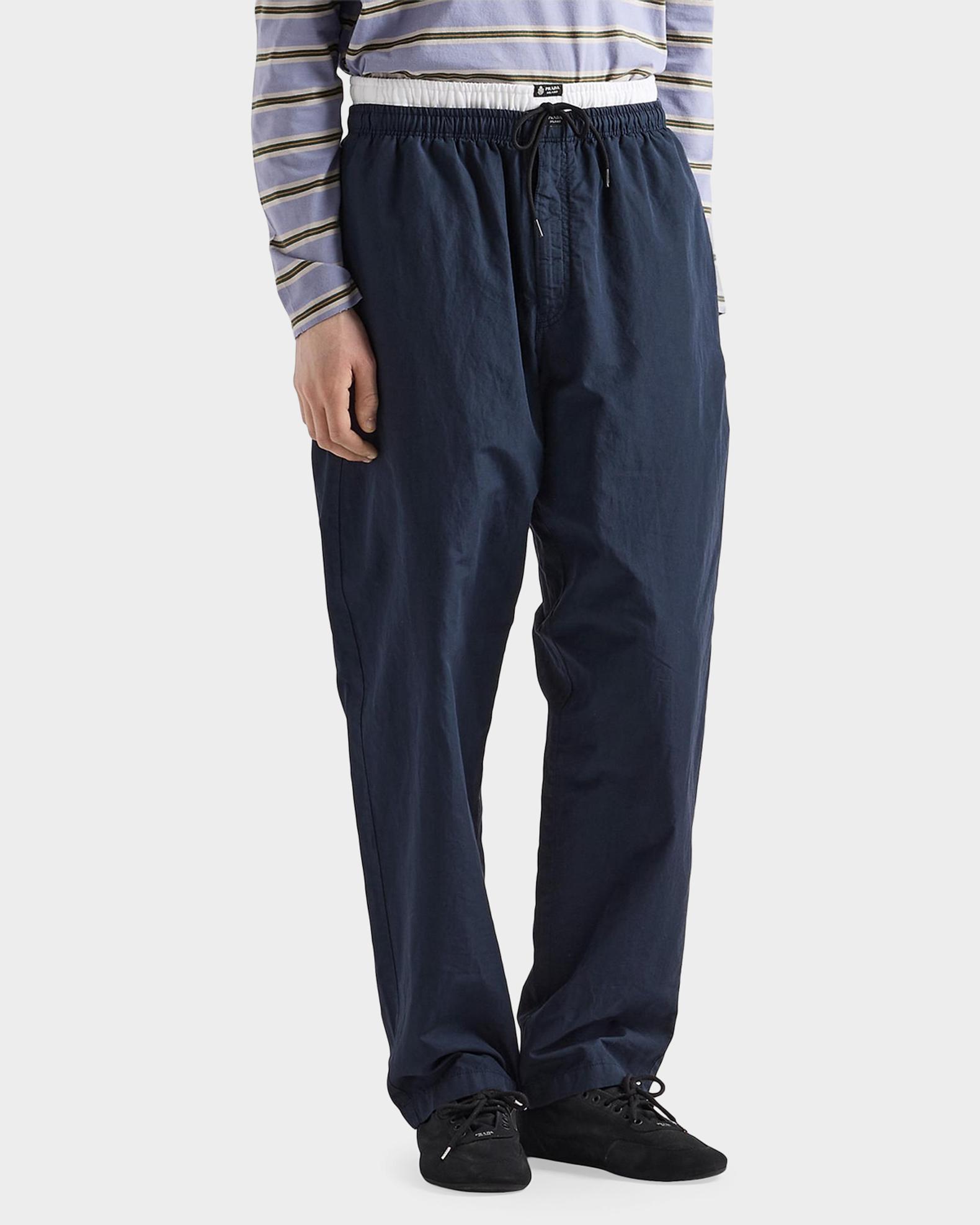 Prada Men's Linen-Blend Wide-Leg Drawstring Pants | Neiman Marcus