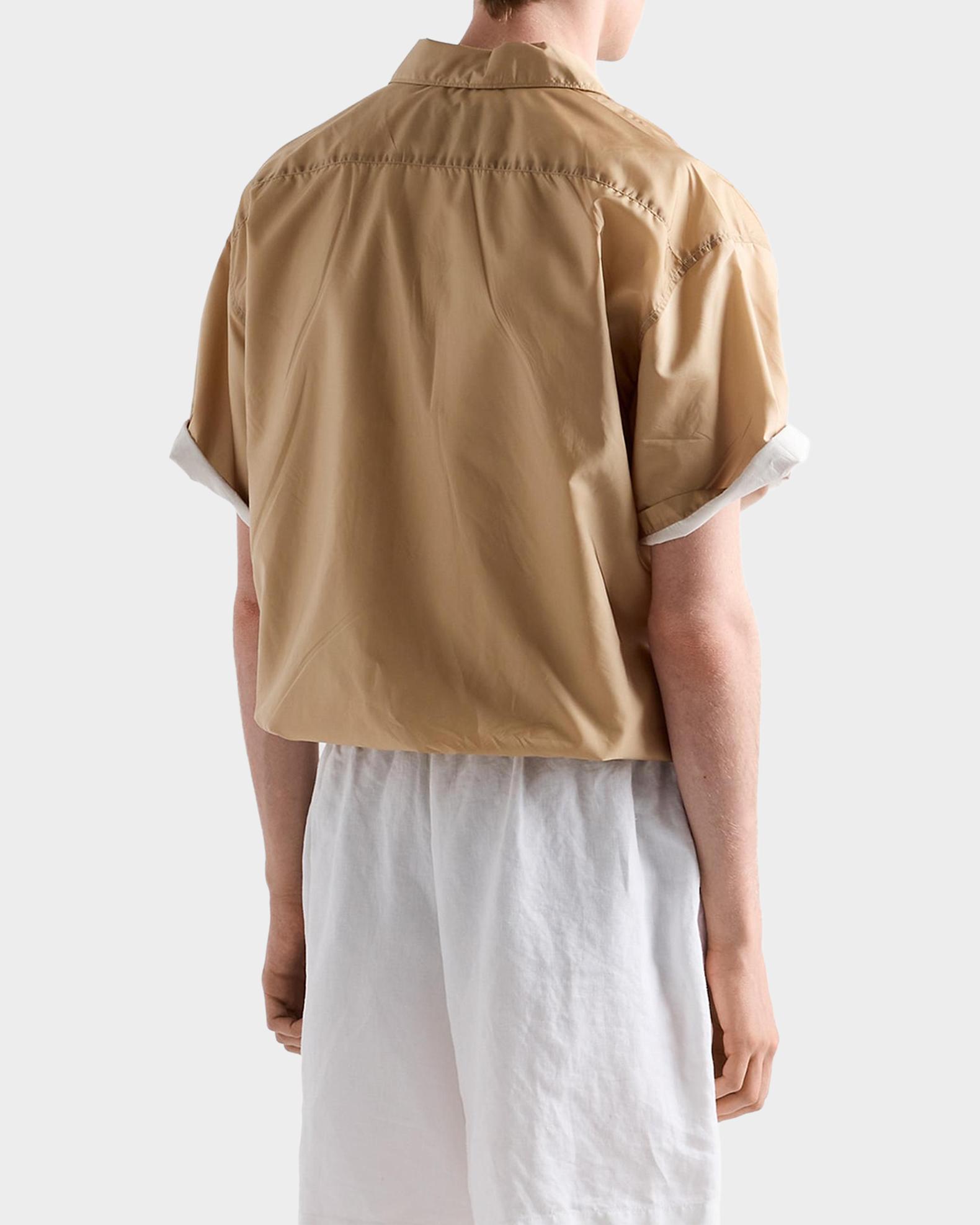 Prada Men's Short-Sleeved Re-Nylon Zipper Shirt | Neiman Marcus