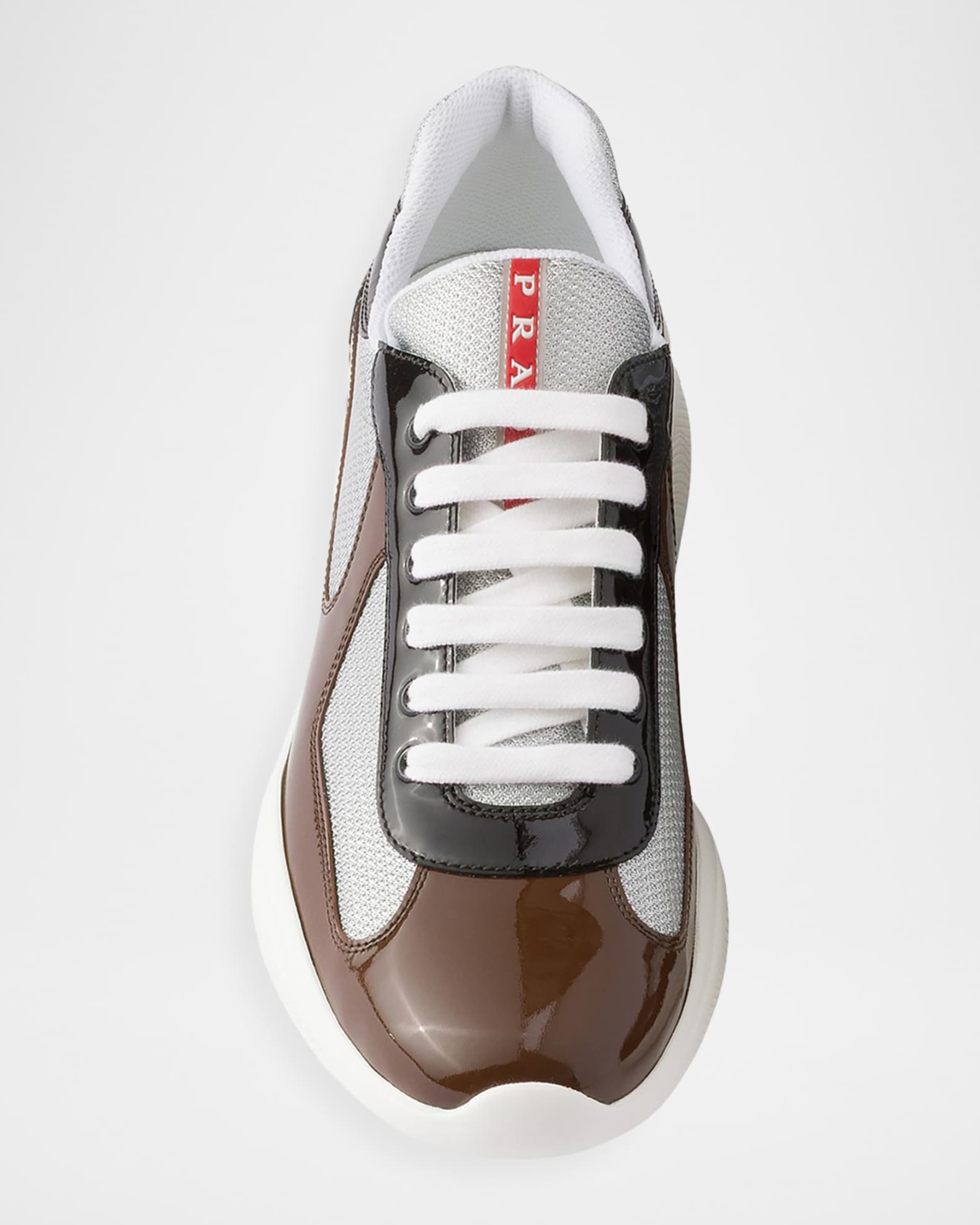 Prada Men's Patent Leather & Technical Fabric Prada America's Cup