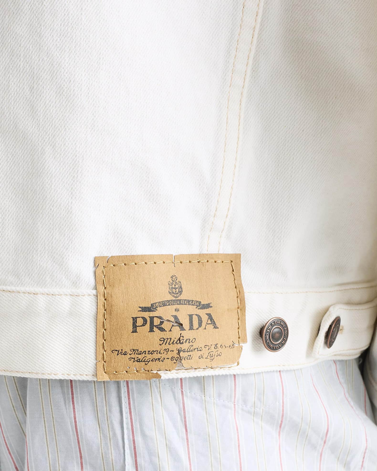 Prada Men's Denim Jacket with Leather Collar | Neiman Marcus