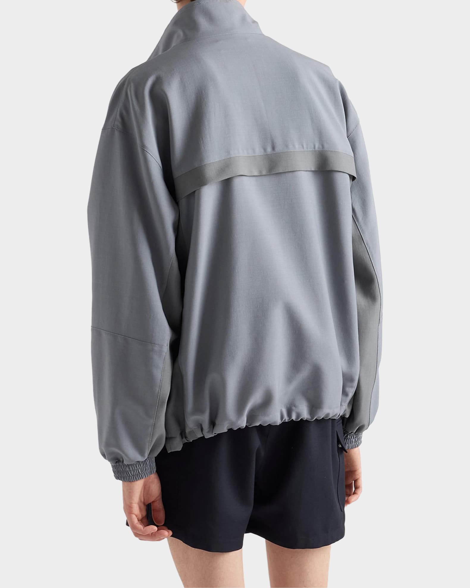 ジャケット・アウター PRADA / Gray Wool Short Blouson Prada Men's Mohair Wool Jacket | Neiman Marcus