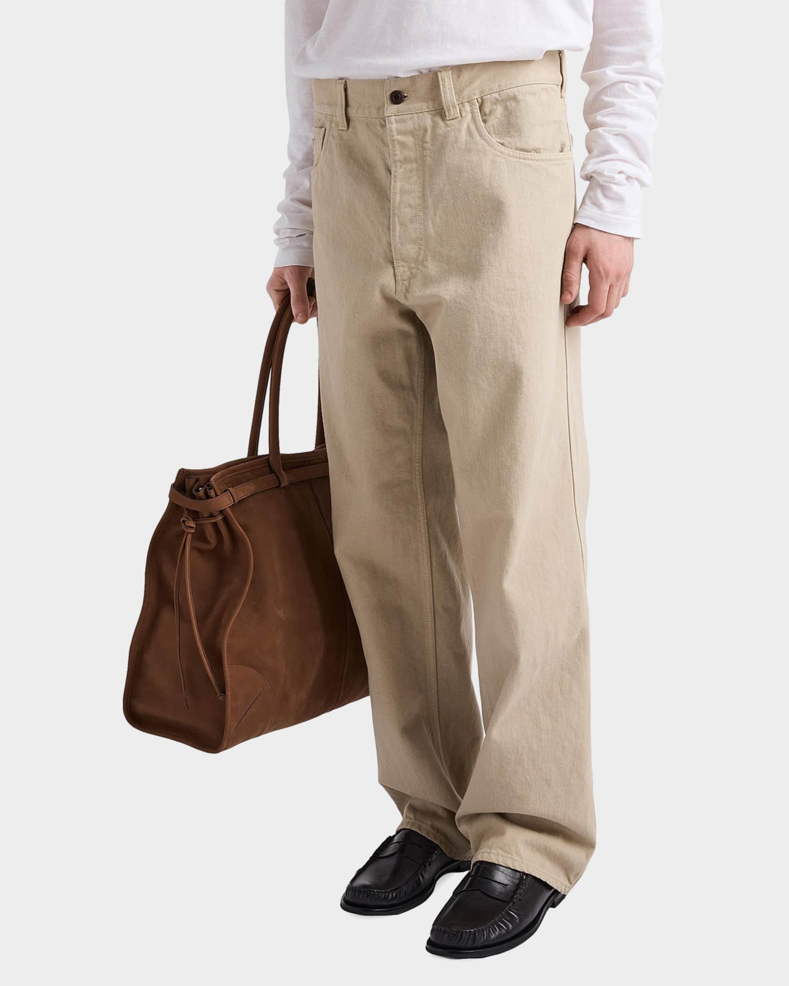 Prada Men's Loose-Fit Old Denim Jeans | Neiman Marcus