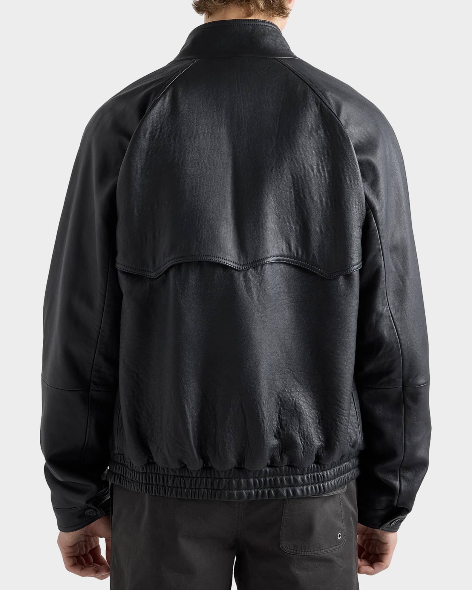 Prada Men's Nappa Leather Jacket | Neiman Marcus