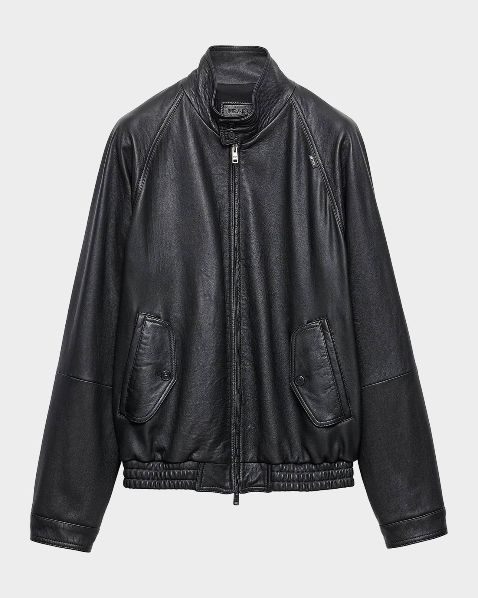 Prada Men's Nappa Leather Jacket | Neiman Marcus