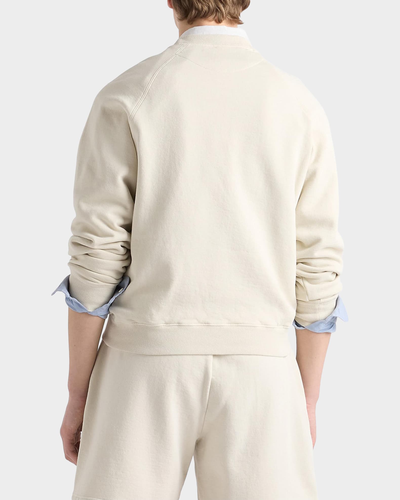 Prada Men's Cotton Crew-Neck Sweatshirt | Neiman Marcus