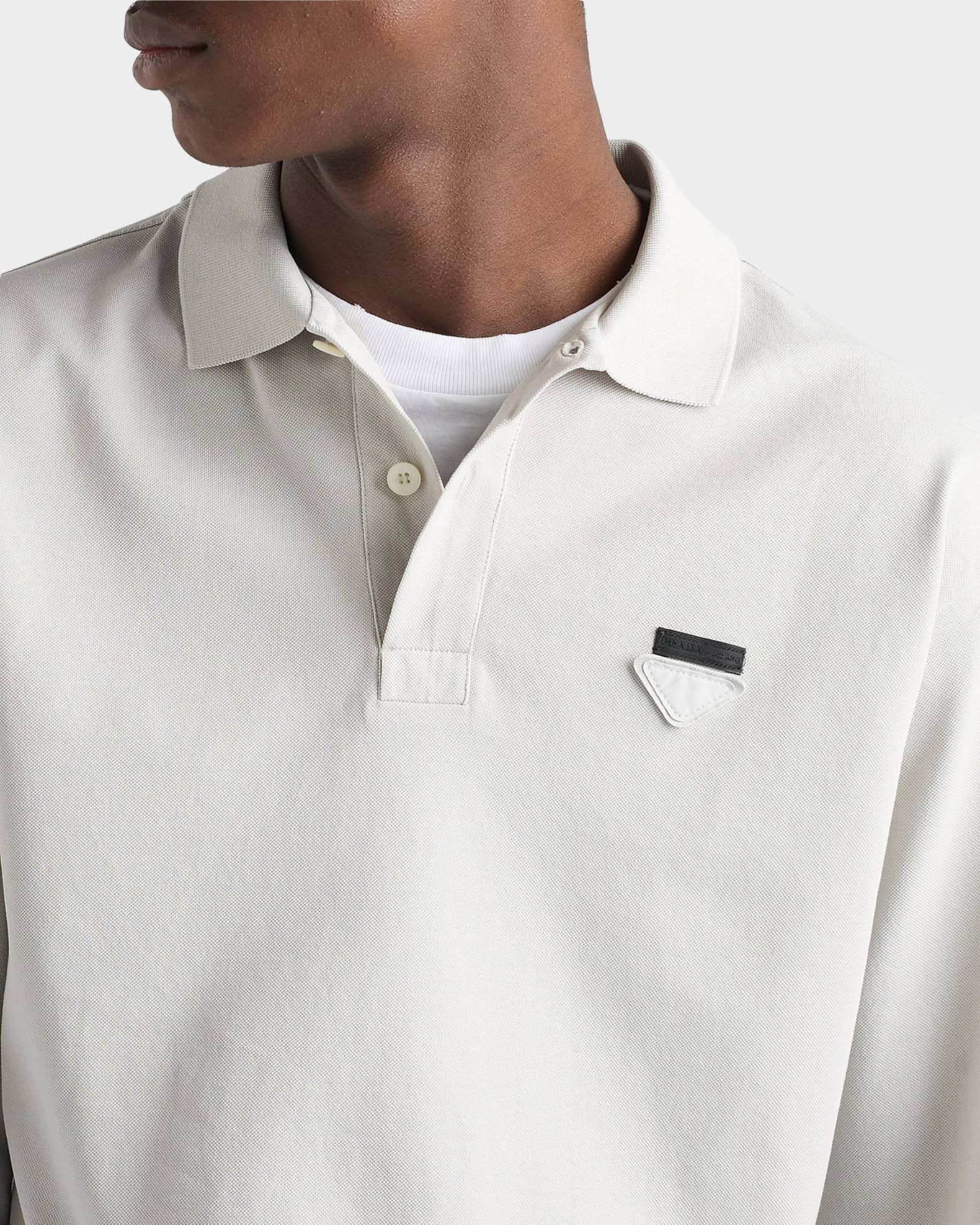 Prada Men's Layered Cotton Polo Shirt | Neiman Marcus