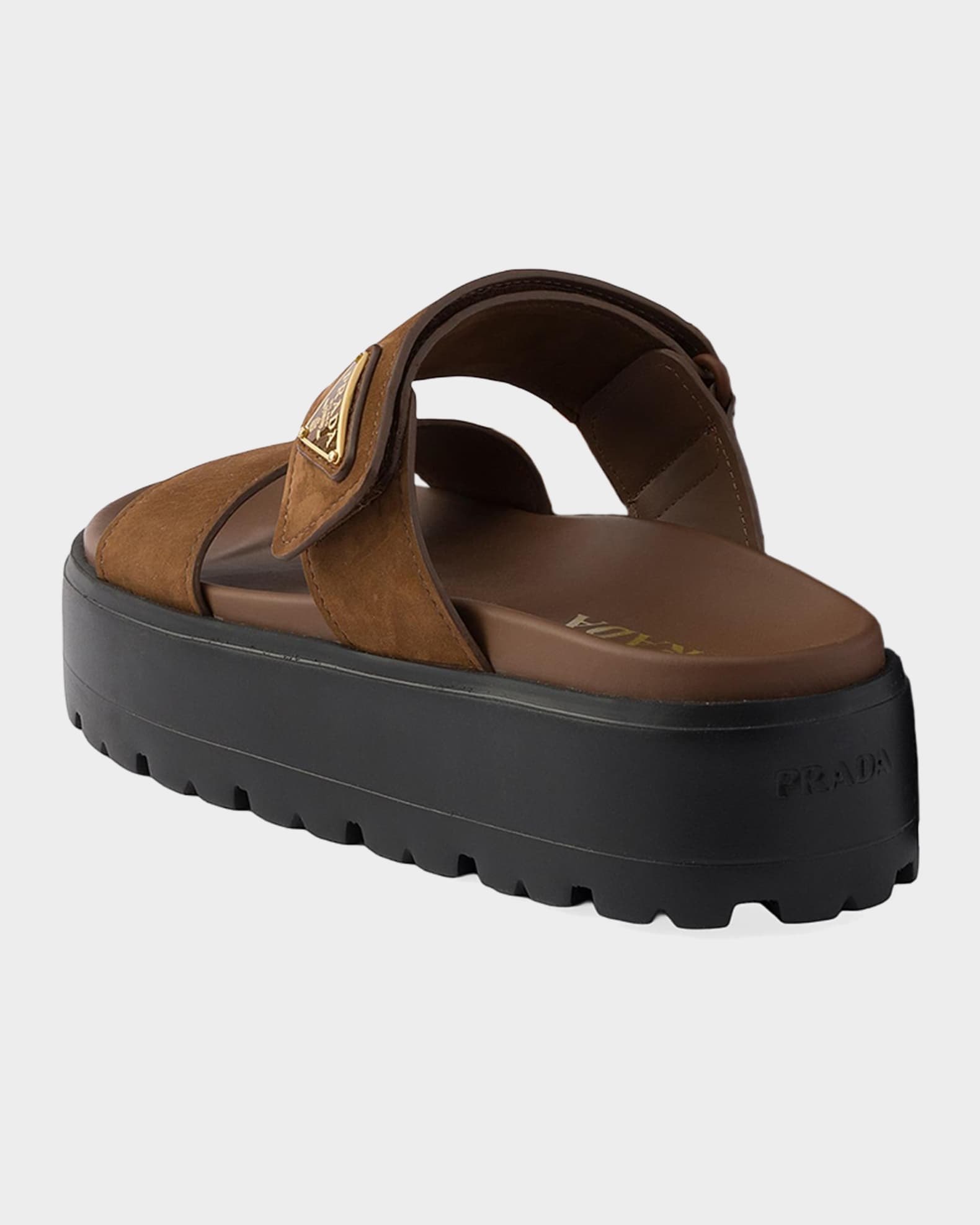 Prada Nubuck Slides | Neiman Marcus