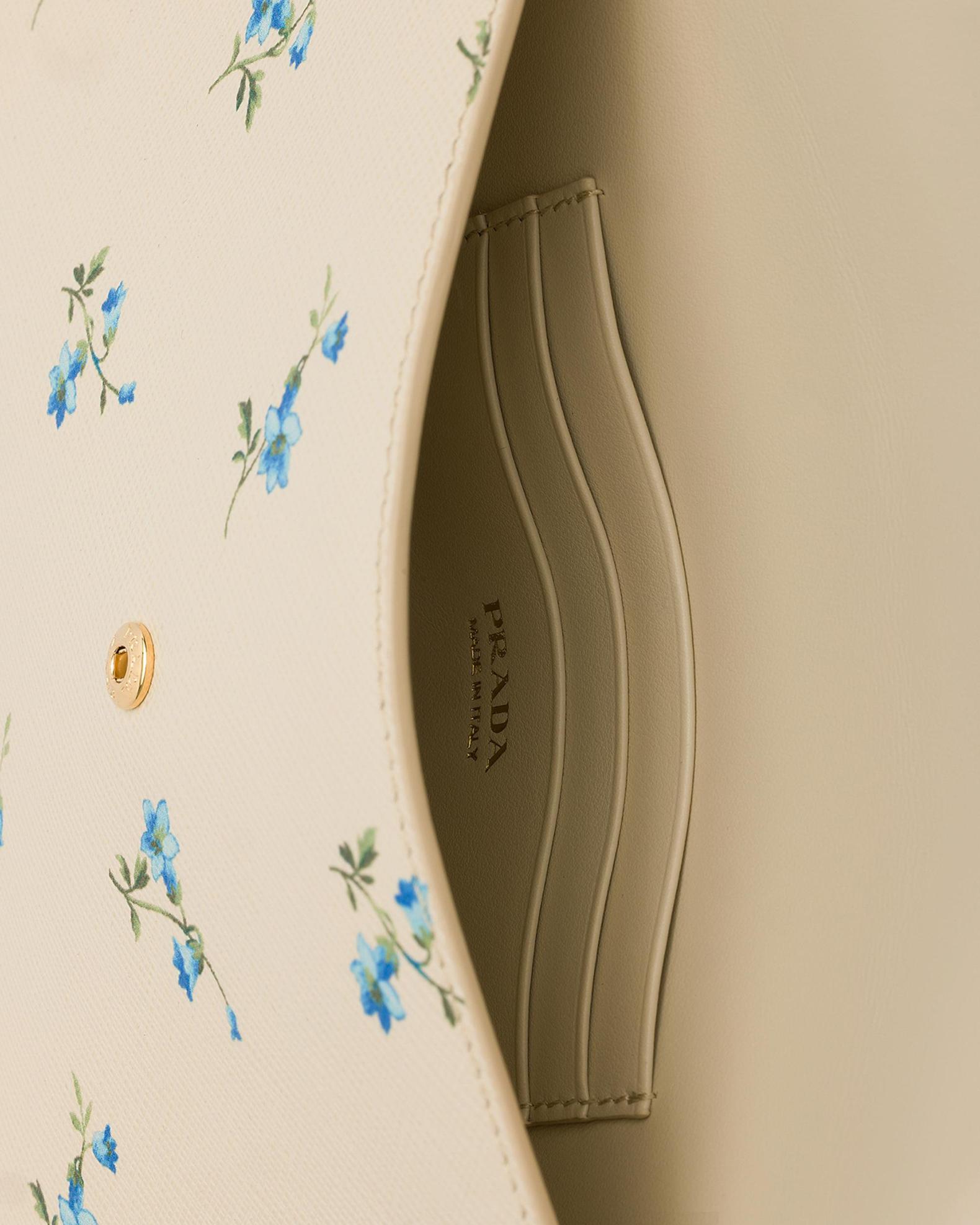 Prada Printed Saffiano Leather Envelope Clutch | Neiman Marcus