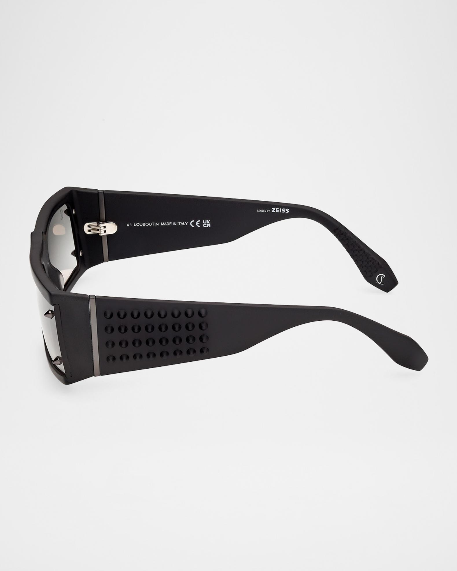Christian Louboutin Men's Spikes Acetate Rectangle Sunglasses