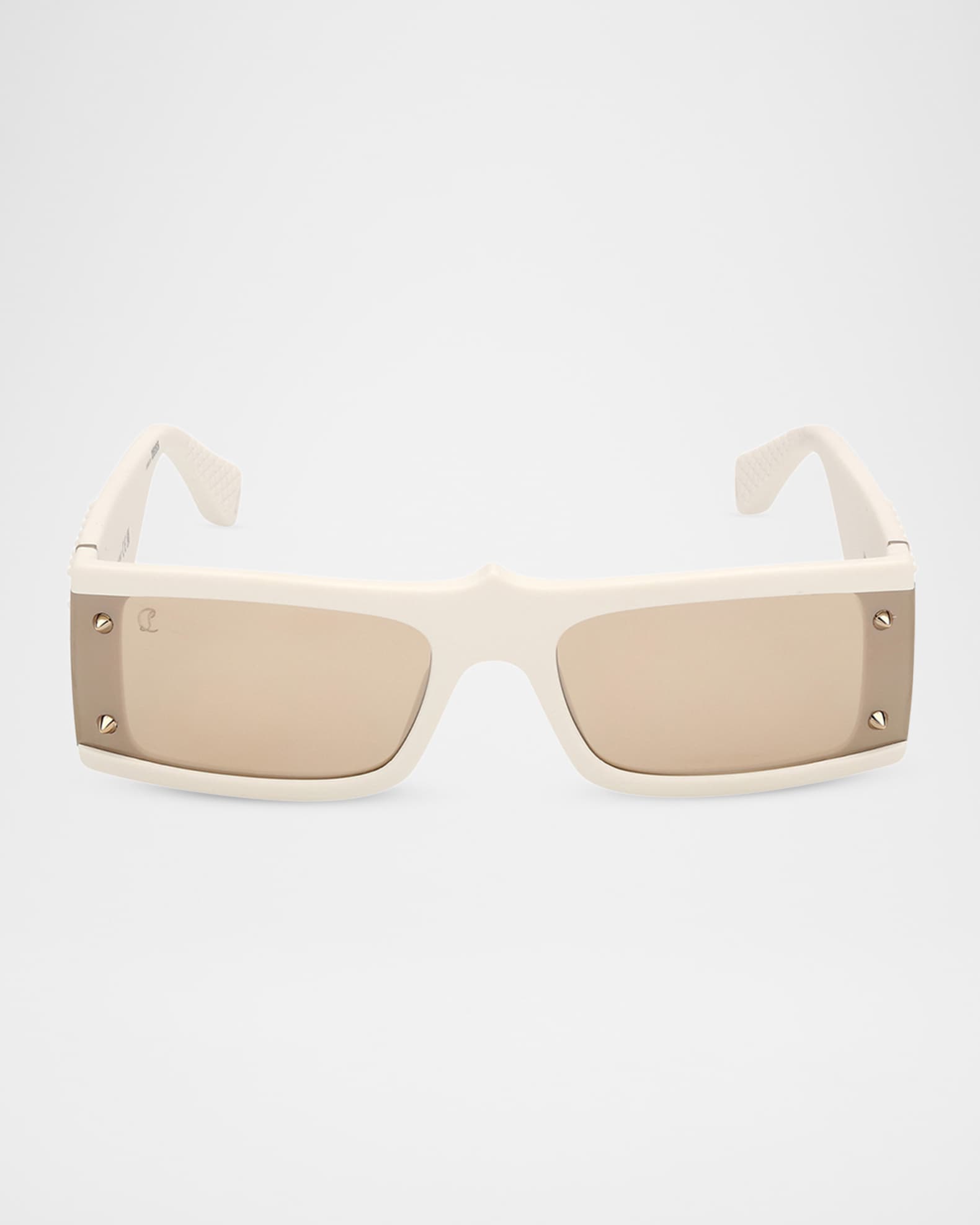 ルブタン　38.5 Christian Louboutin Men's Spikes Acetate Rectangle Sunglasses