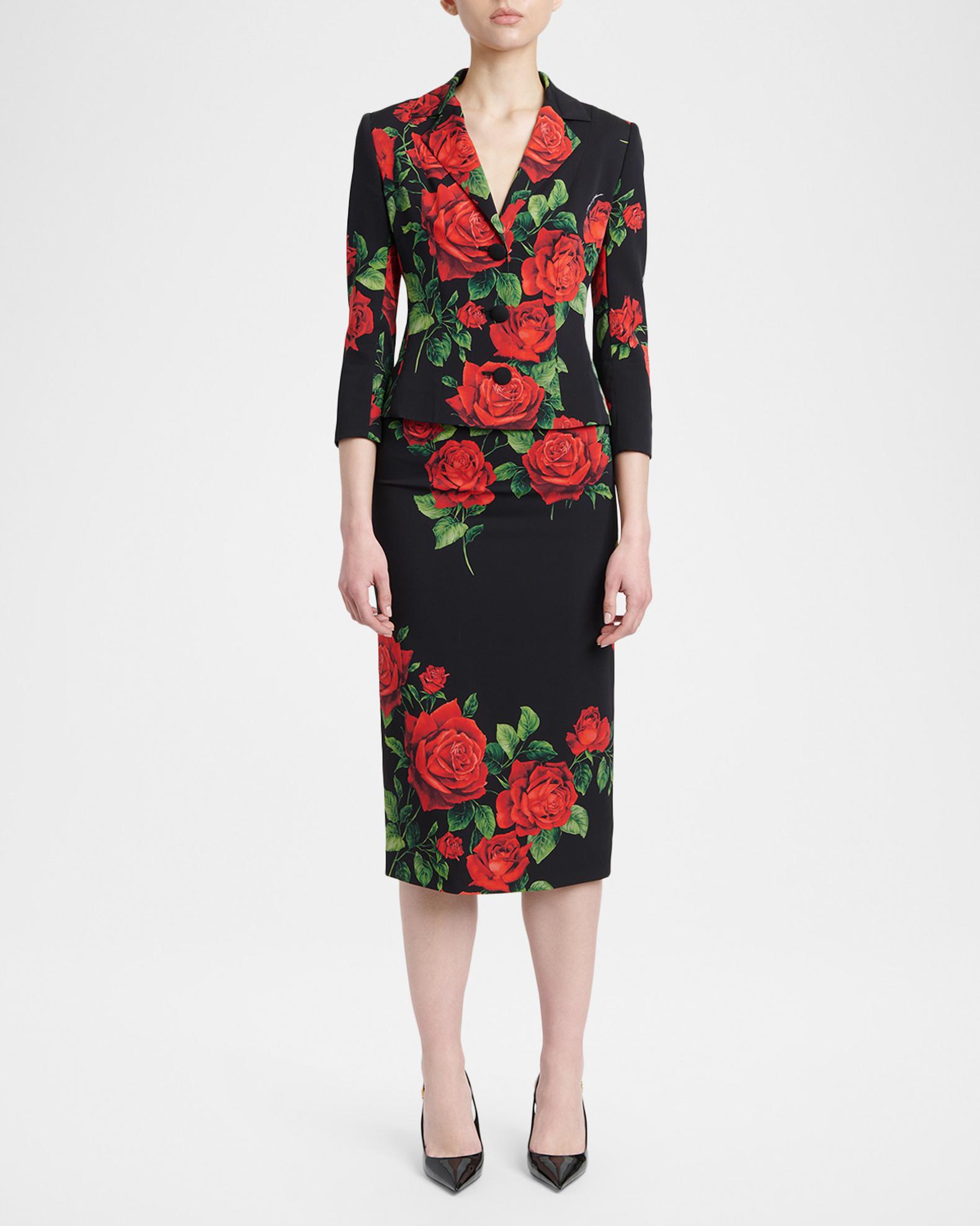 ワンピース Dolce&Gabbana f/w 1996 silk rose shirt Dolce&Gabbana Rose-Print Silk Single-Breasted Jacket | Neiman Marcus