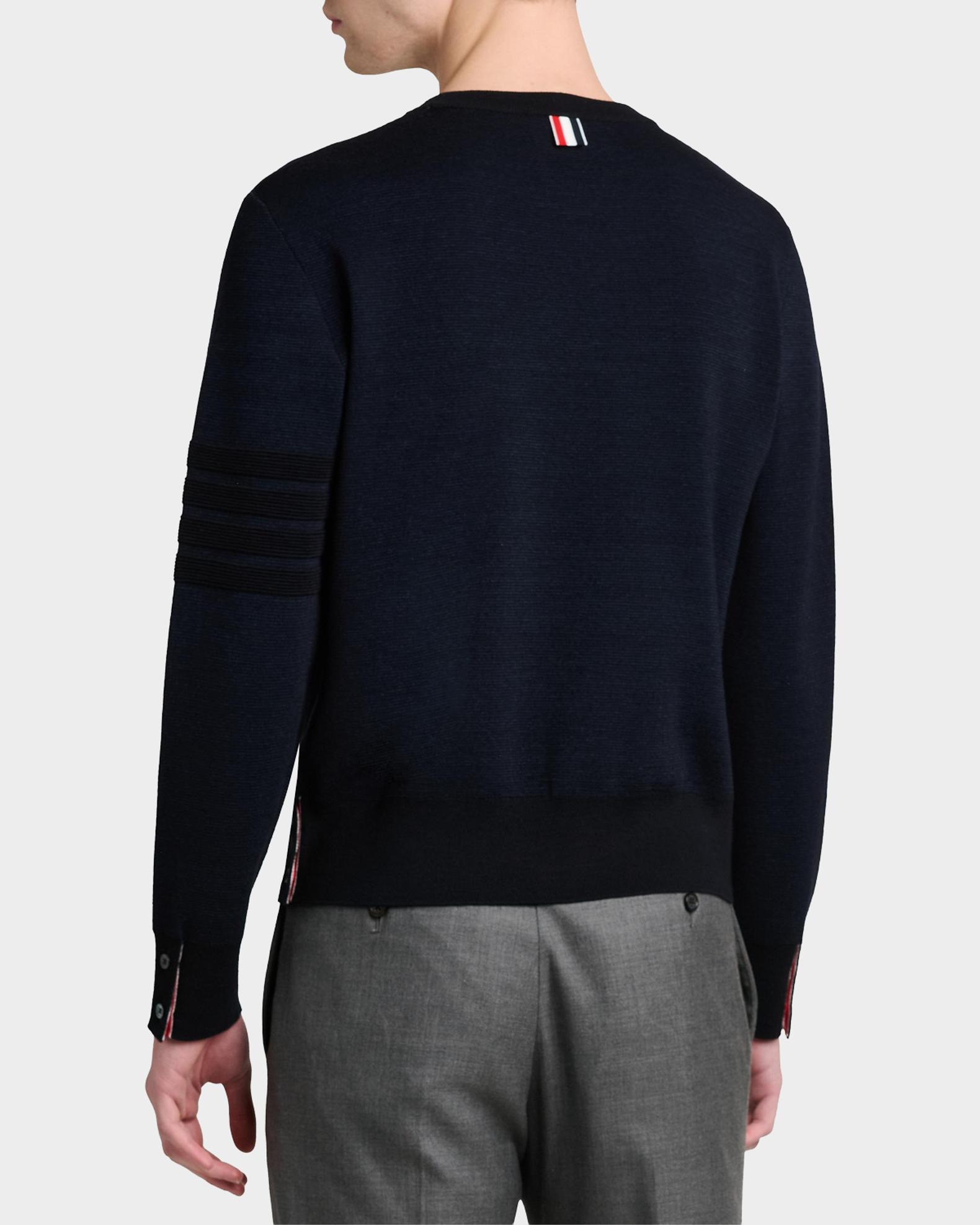 Thom Browne Men's Ottoman Stitch 4-Bar Stripe Wool-Linen-Cotton