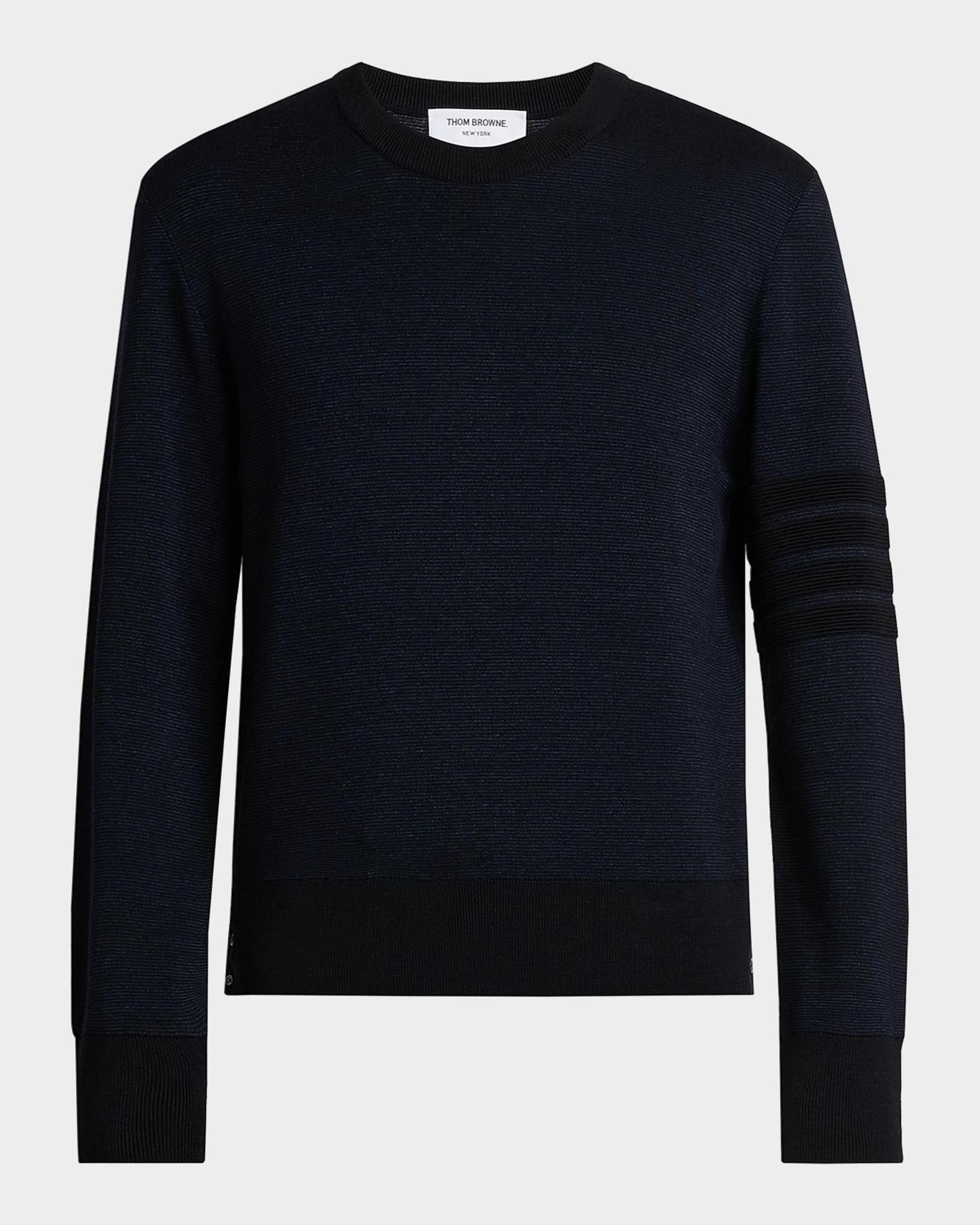 Thom Browne Men's Ottoman Stitch 4-Bar Stripe Wool-Linen-Cotton