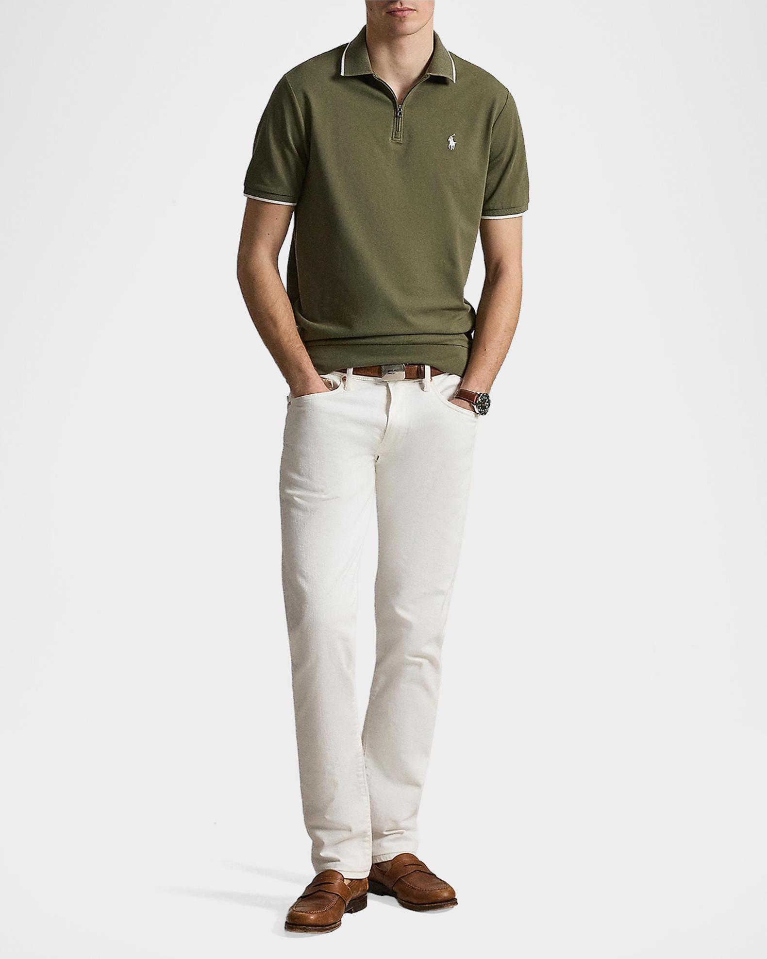 Polo Ralph Lauren Men's Classic-Fit Stretch Mesh Zip Polo Shirt