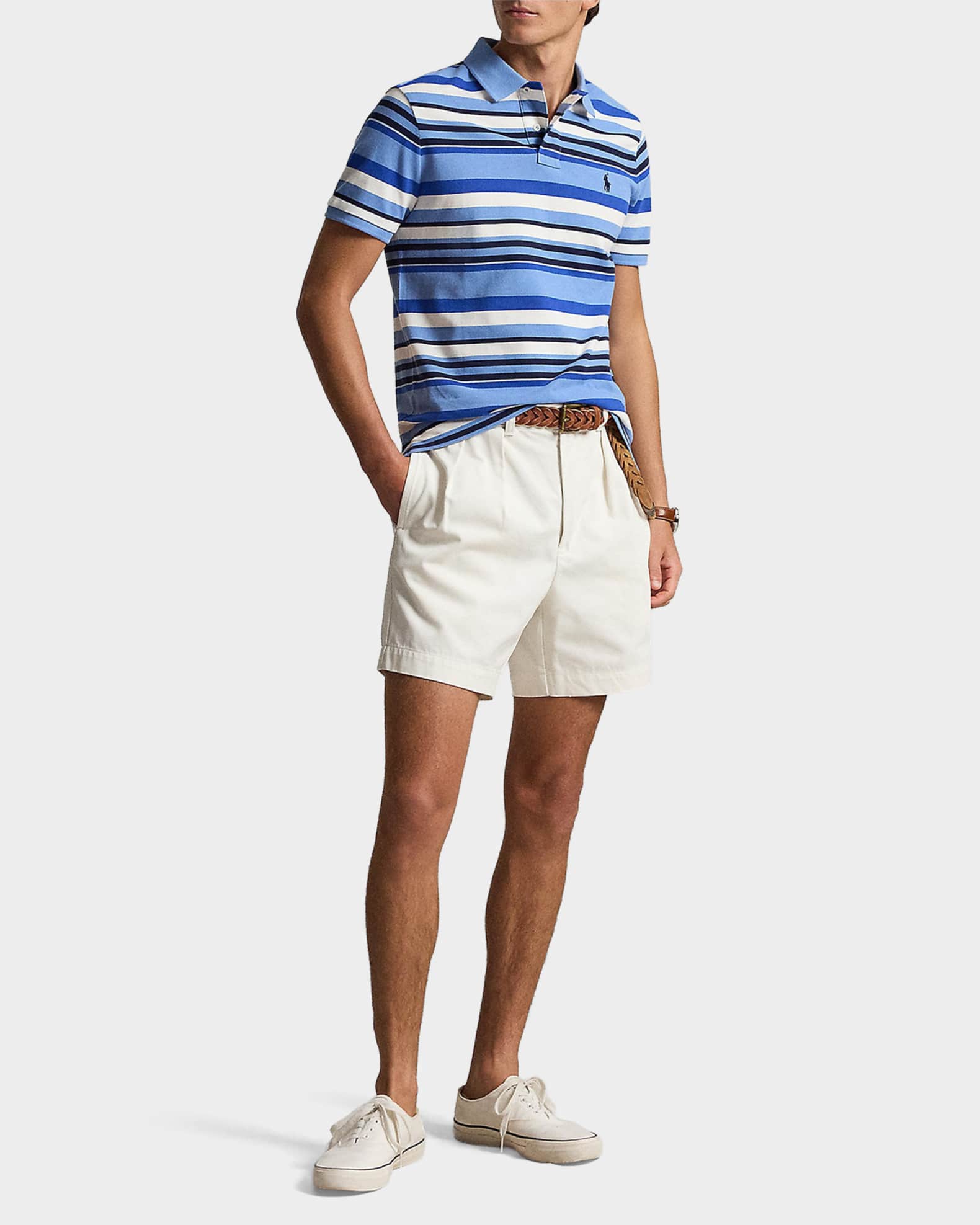 Polo Ralph Lauren Men's Striped Stretch-Cotton Knit Polo Shirt