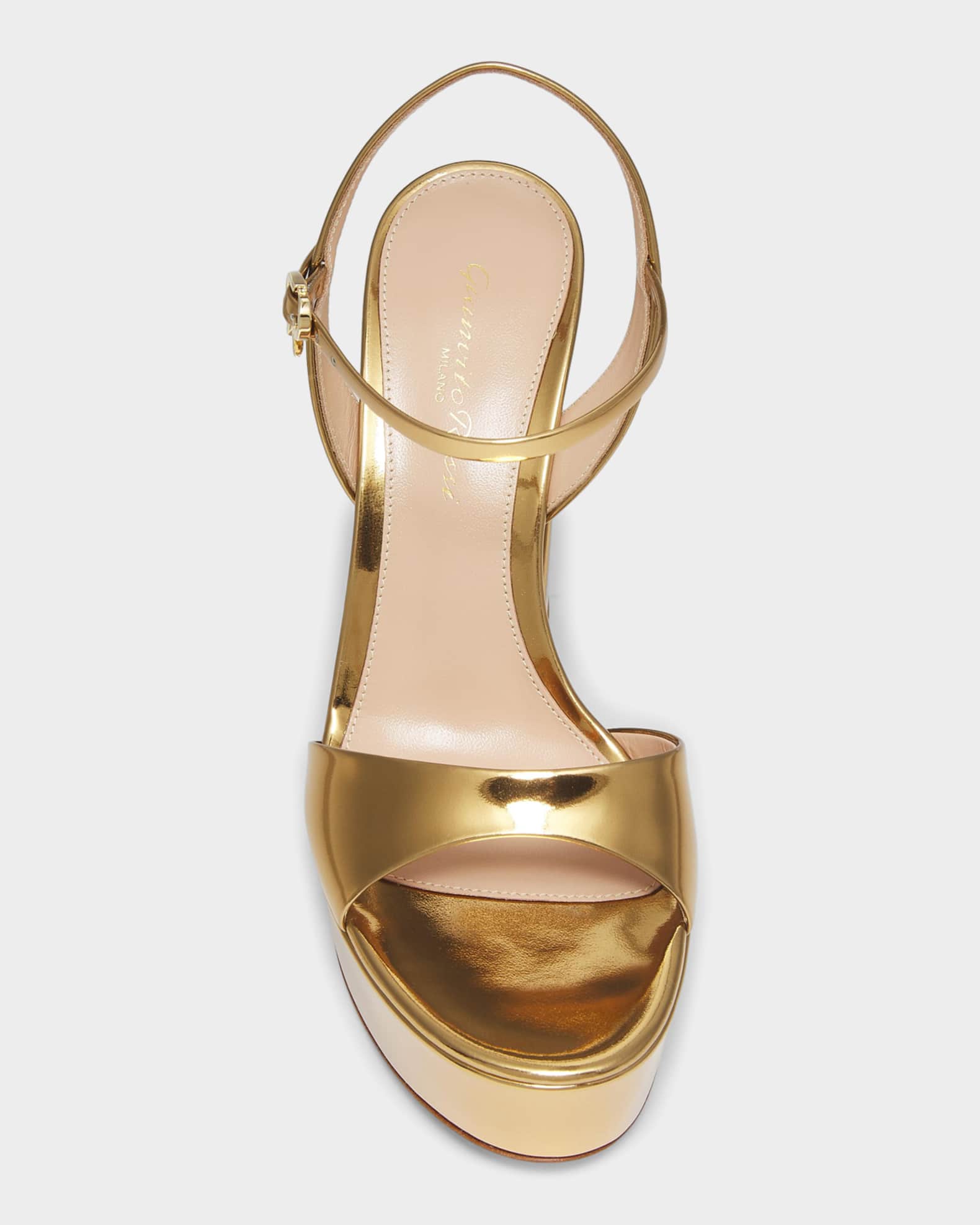 Gianvito Rossi 120MM Leather Platform Sandals | Neiman Marcus