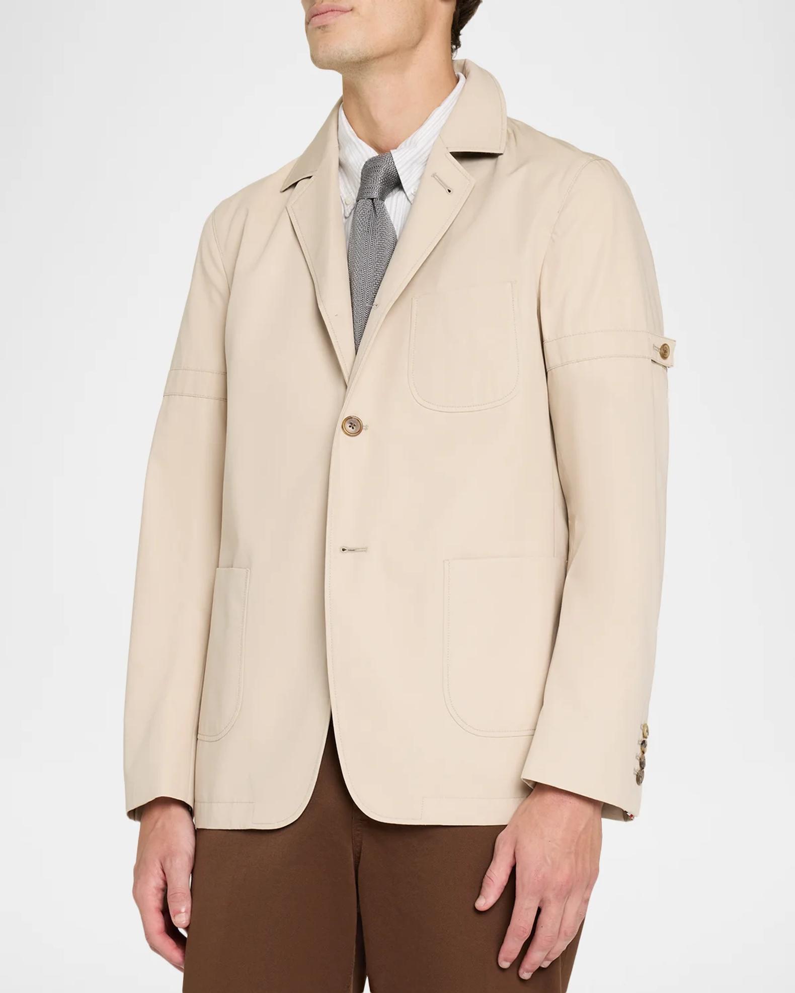 Thom Browne Men's Unconstructed Cotton Three-Button Blazer