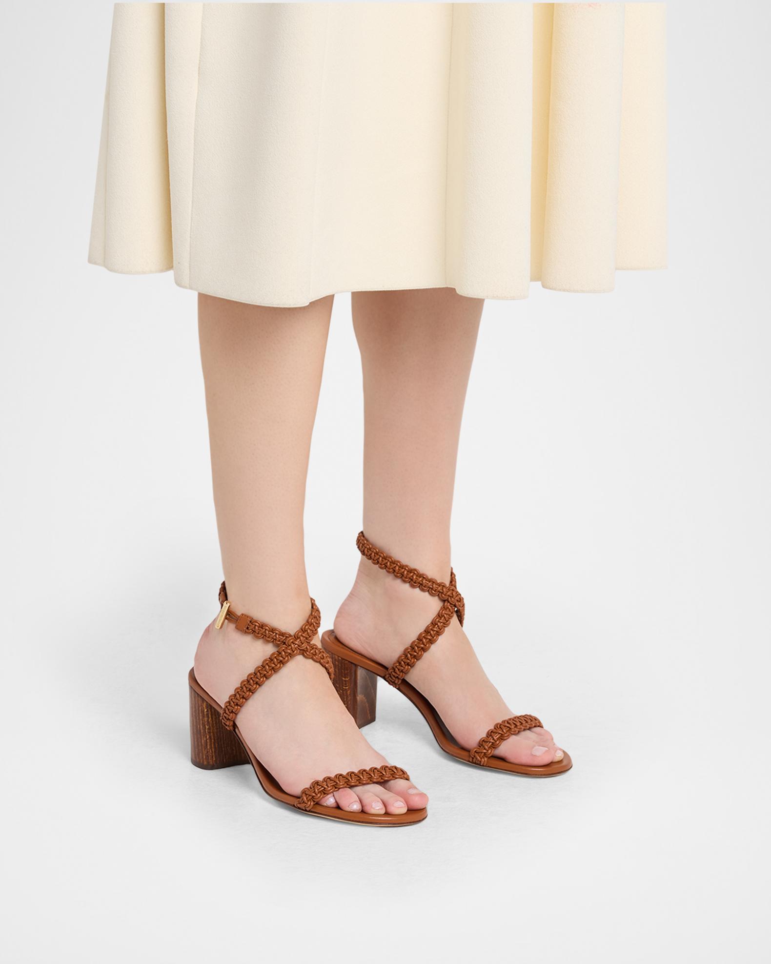Gianvito Rossi 70mm Braided Leather Sandals | Neiman Marcus