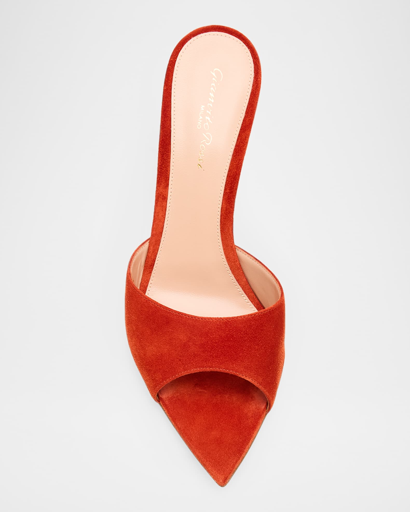 Gianvito Rossi 85mm Elle Suede Mule Pumps | Neiman Marcus