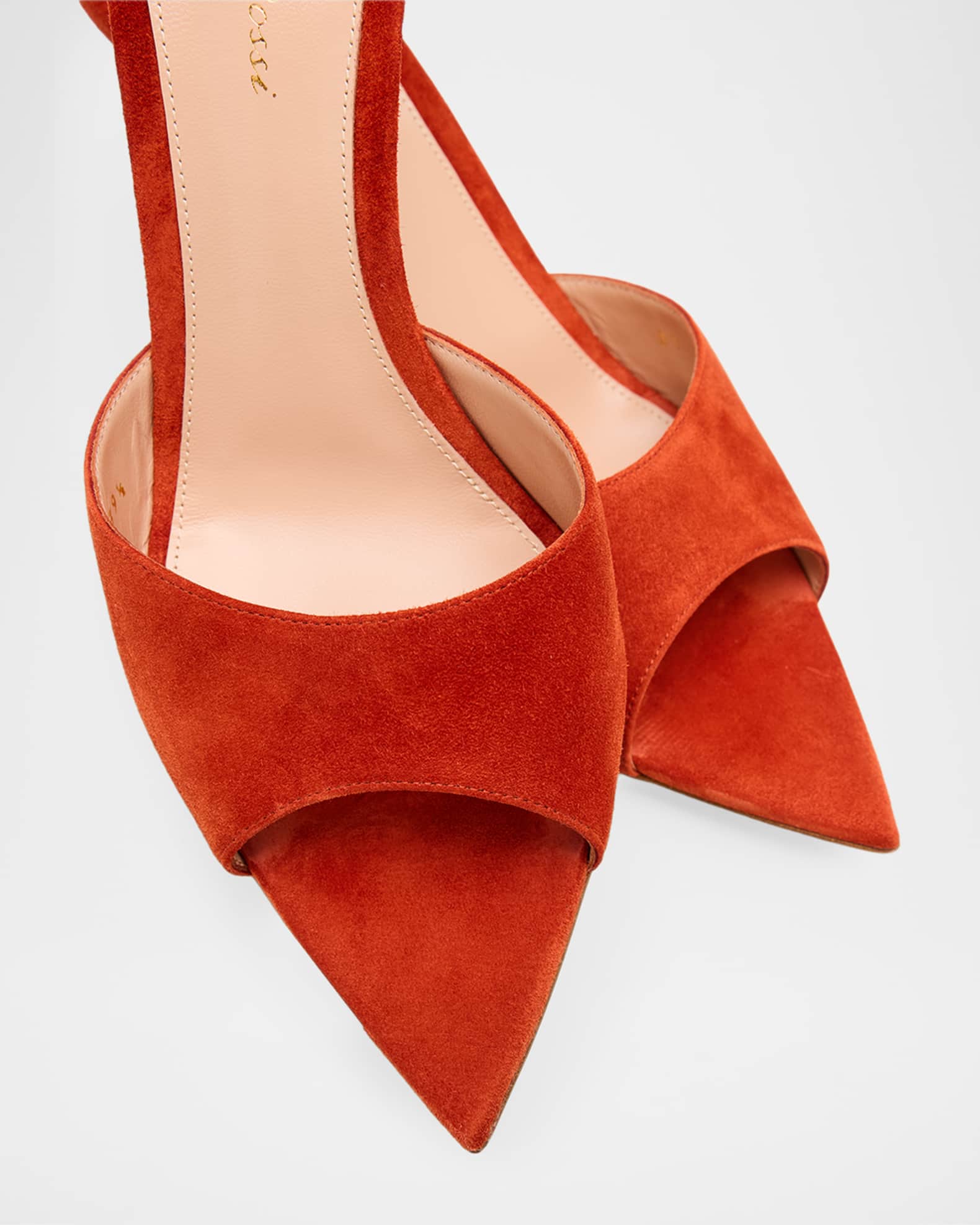 Gianvito Rossi 85mm Elle Suede Mule Pumps | Neiman Marcus