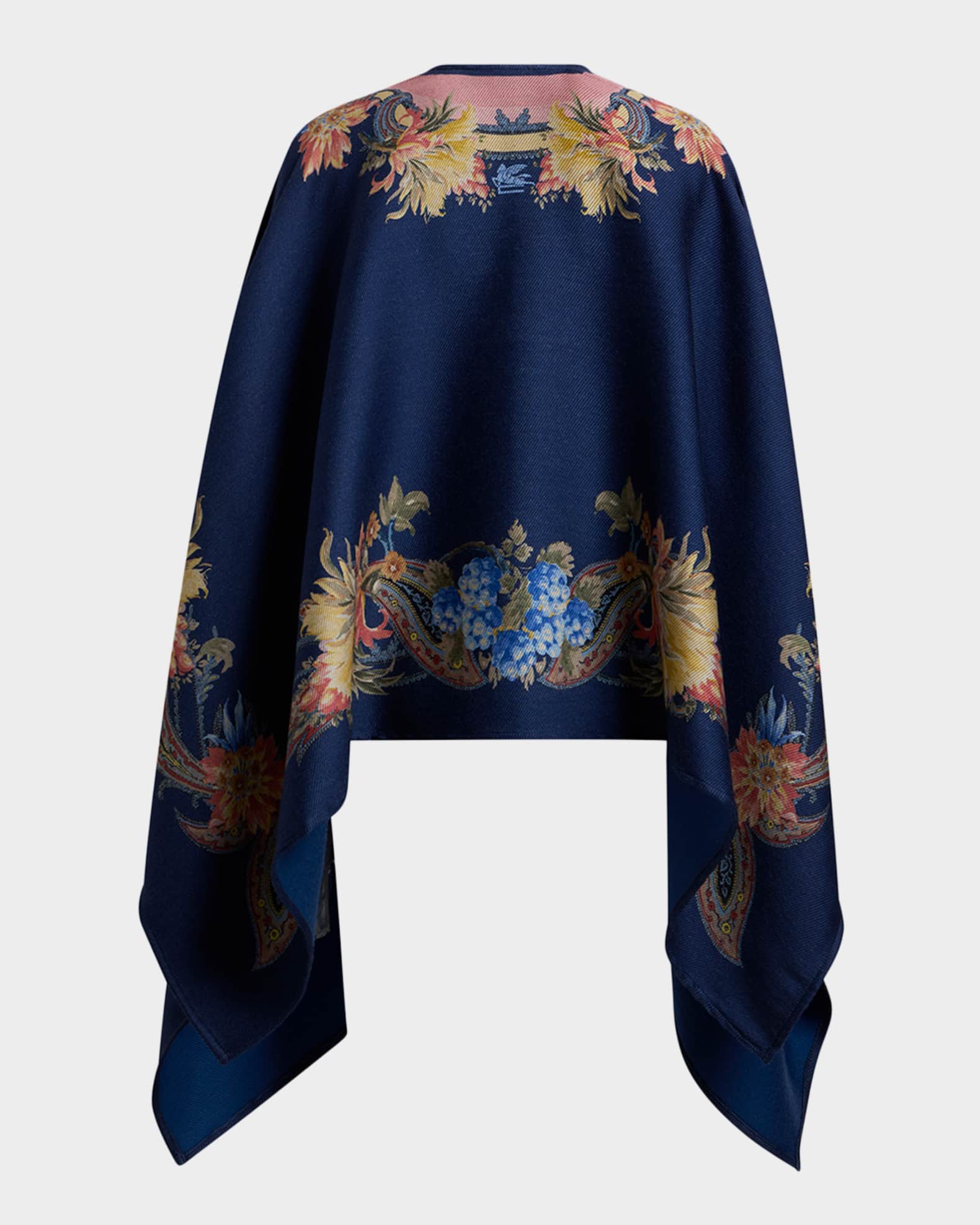 Etro Paisley Wool-Blend Jacquard Cape | Neiman Marcus