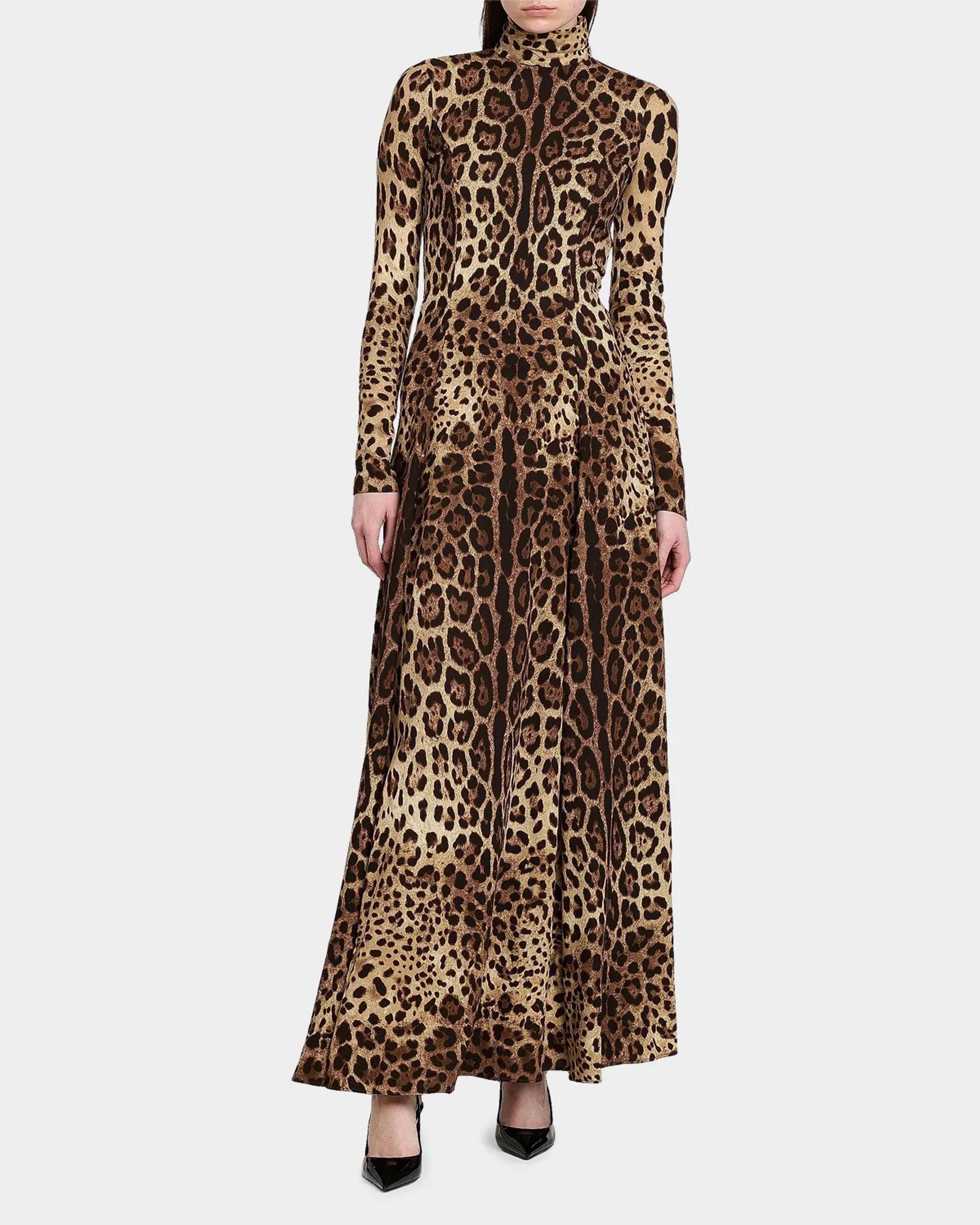 Dolce & Gabbana ヒョウ柄タイトドレス 38 シルク Dolce & Gabbana ヒョウ柄タイトドレス 38 シルク Dolce & Gabbana